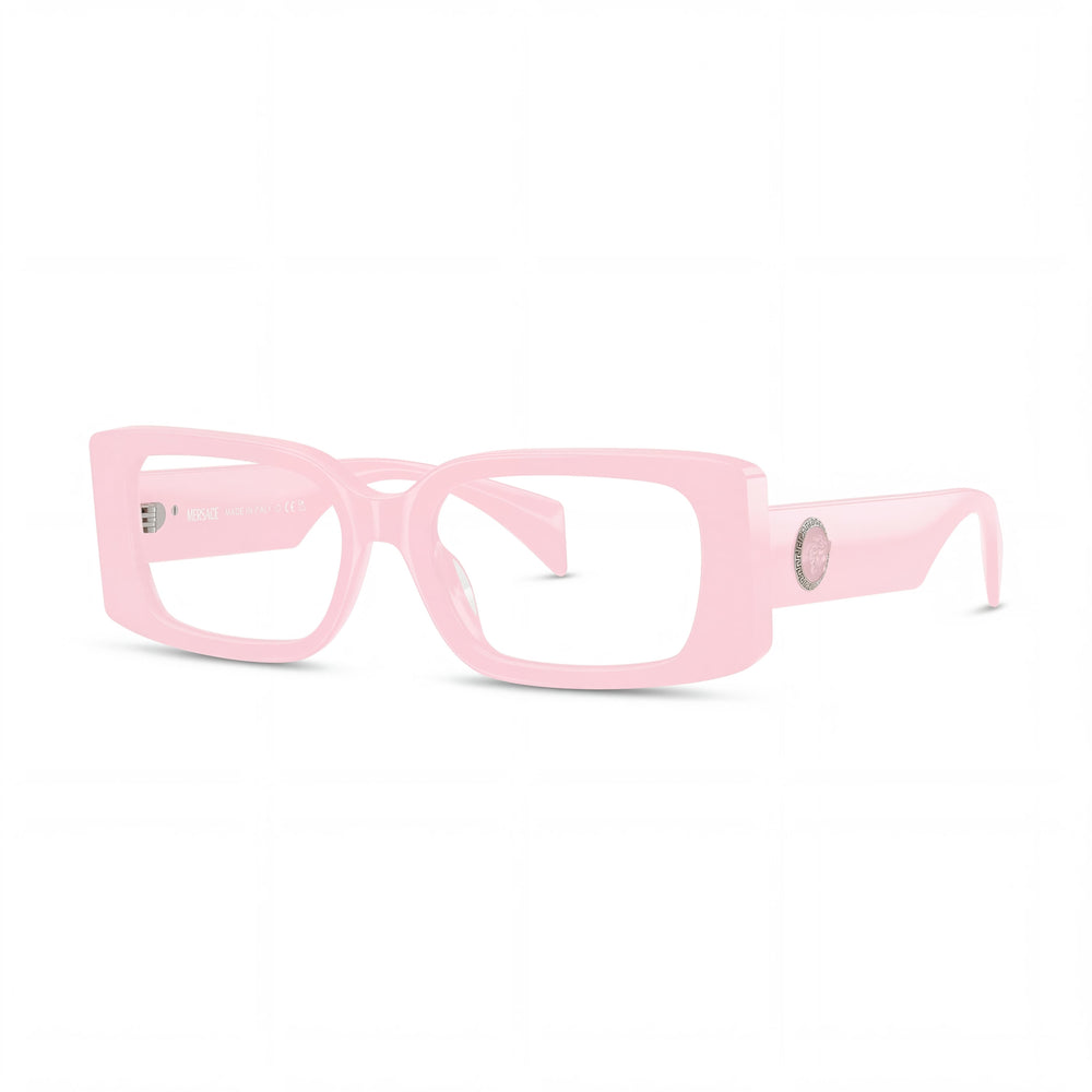Gafas Versace Ve 3362u para Mujer con Montura de Acetato Rosa, Cristales Transparentes de Policarbonato (53-17-140mm)