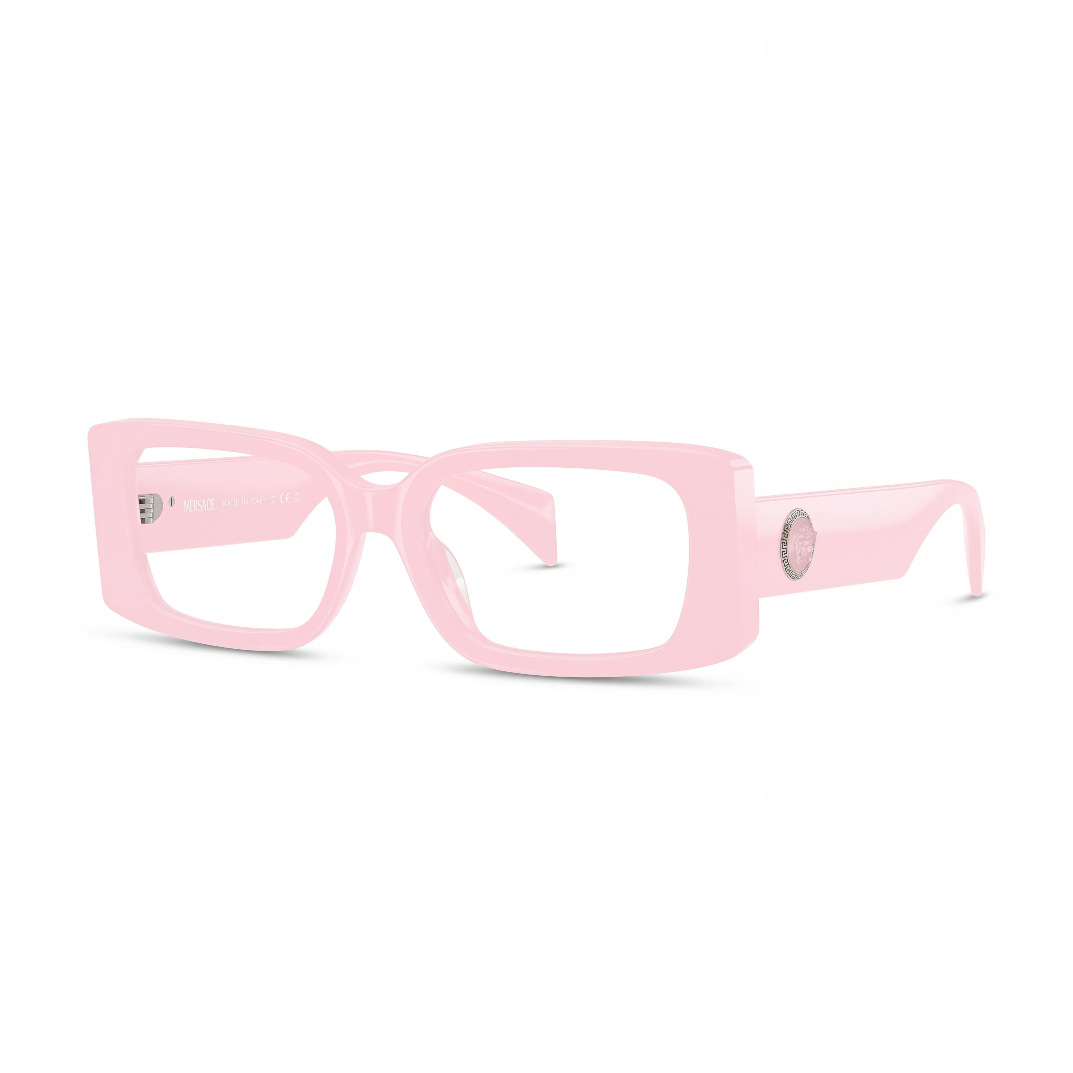 Versace Ve 3362u Women's Eyewear with Pink Acetate Frame, Clear Polycarbonate Lenses (53-17-140mm), Photo 1