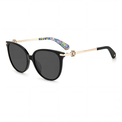 Kate Spade New York Fashionable Classic Women's Plastic Frame UV Protection Sunglasses Black Gray 60mm
