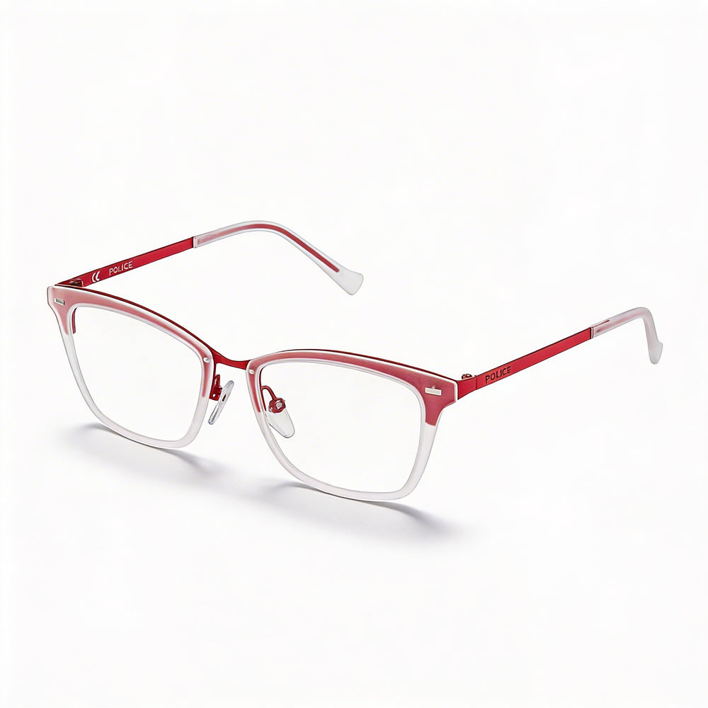 Police Modern Women's Matt Red METAL-INJECTED Eyewear with Semi-Matt Red Non Lenses 51mm