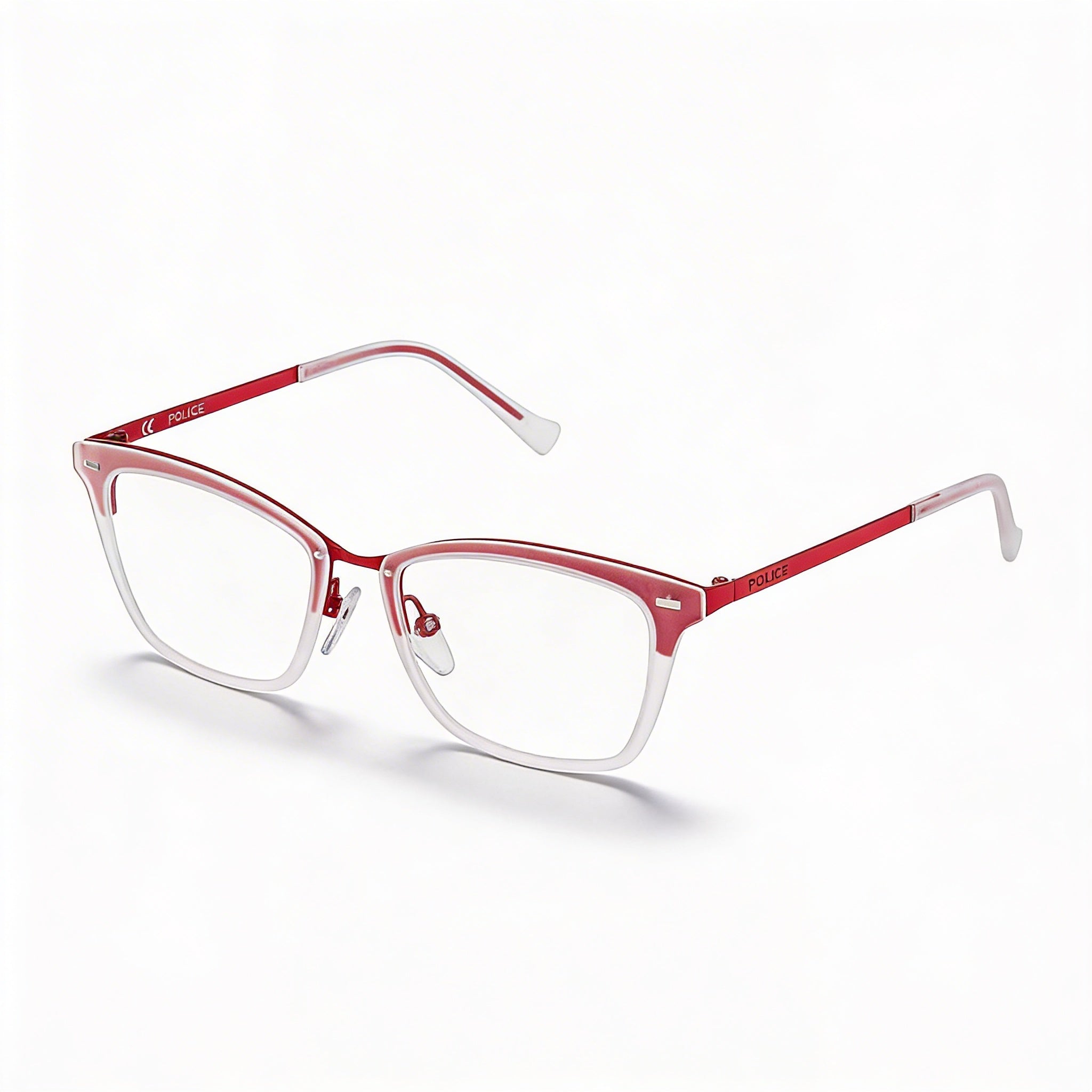 Police Modern Women's Matt Red METAL-INJECTED Eyewear with Semi-Matt Red Non Lenses 51mm, Photo 1
