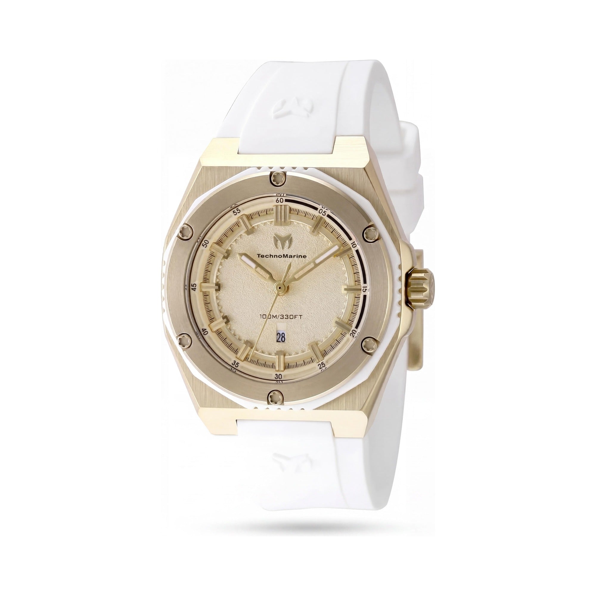 Reloj TechnoMarine CORAL Legacy TM-416080 para mujer, de cuarzo, esfera dorada, correa de silicona de 36 mm, resistente al agua hasta 10 ATM, Photo 1
