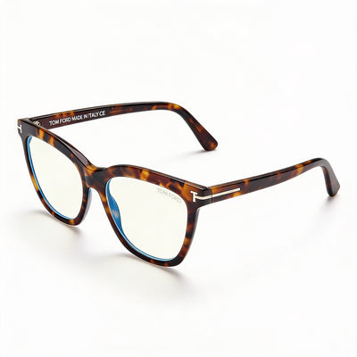Tom Ford Ft6042-b Unisex Eyewear, Dark Havana & Black Frame, Black Non- Lenses, Size 54-16-140