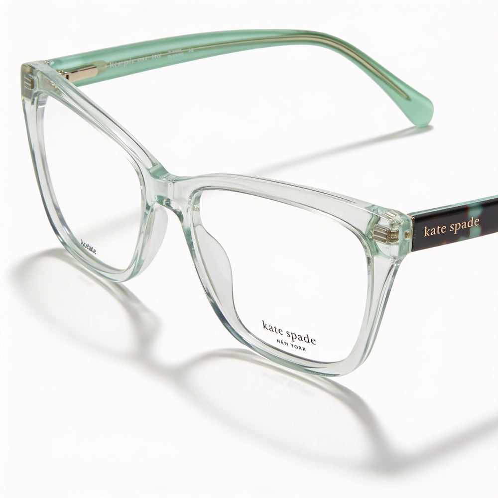 Gafas de sol kate spade new york Modern Collection para mujer con montura de acetato verde y lentes de policarbonato de 53 mm