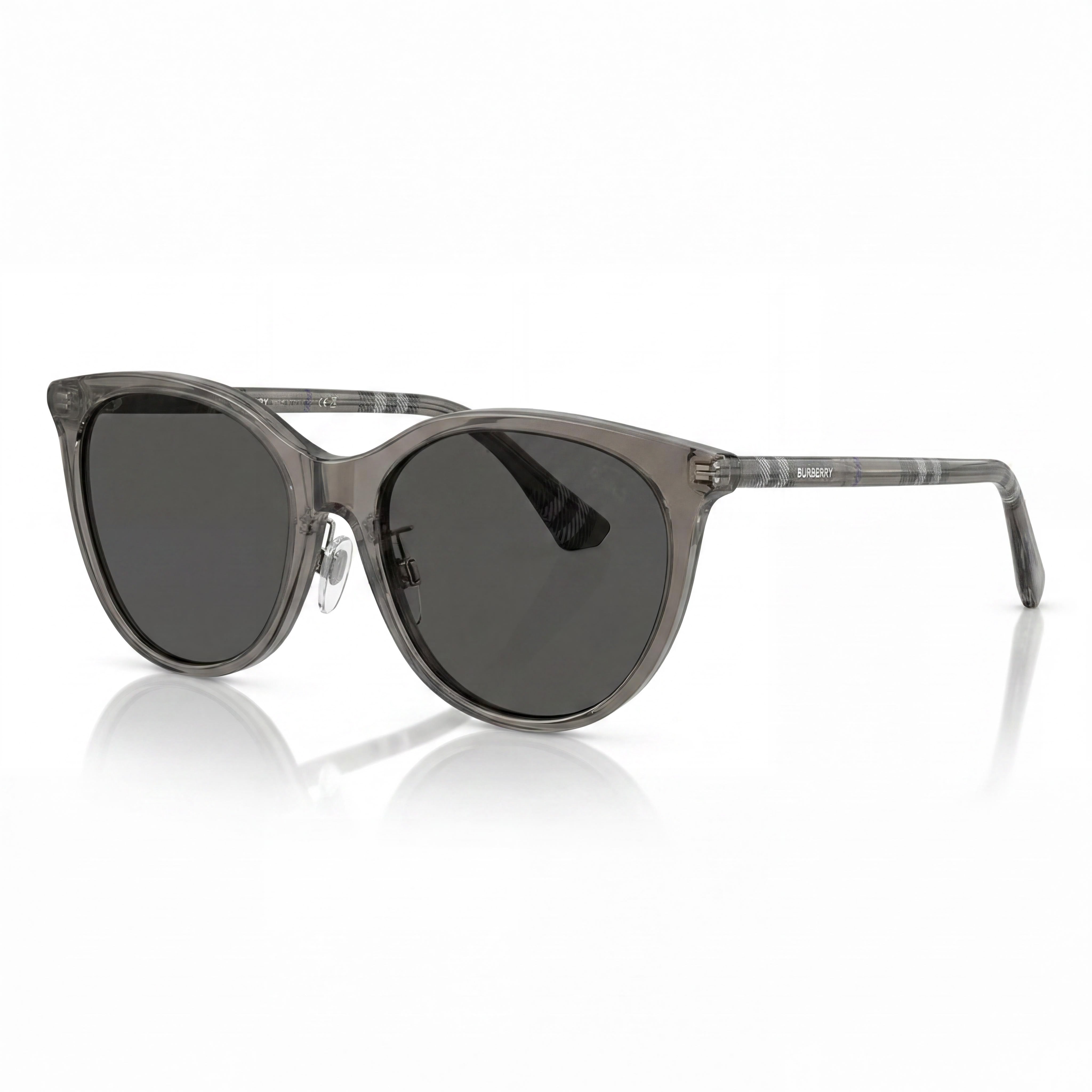 BURBERRY BE4464D Gafas de Sol Ojo de Gato para Hombre y Mujer, Montura de Acetato Gris, Lentes Polarizadas Gris Oscuro 56mm, Photo 1