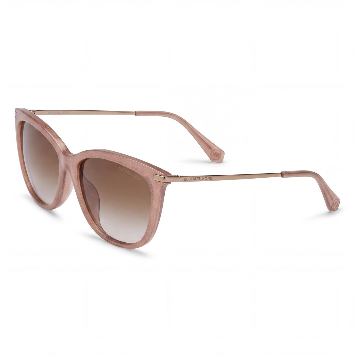Michael Kors 0MK2150U Women's Cat Eye Plastic Sunglasses 56 Blush Camel Brown Smoke Dark Brown Gradient UV Protection, Photo 1