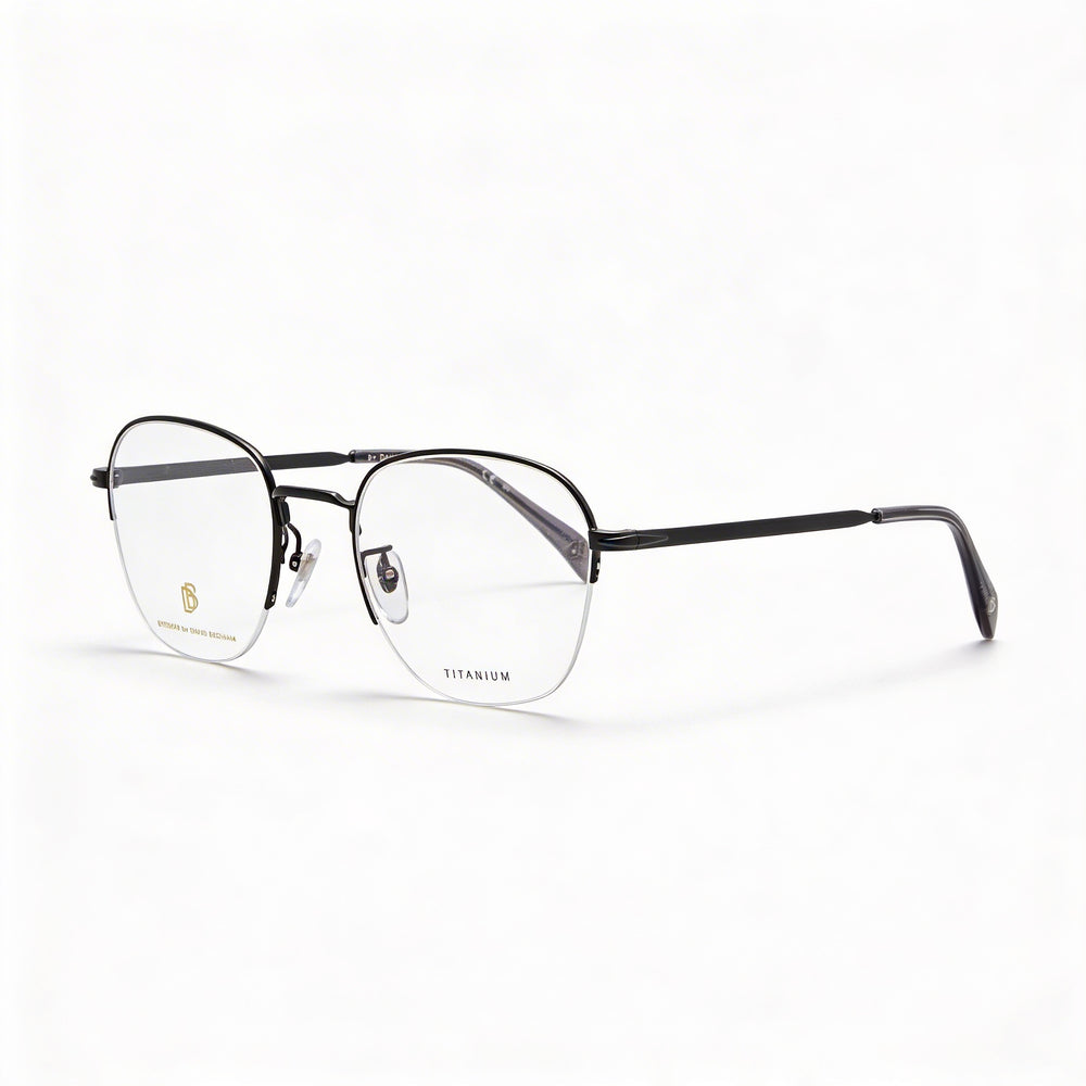 David Beckham Db 1109/G Men's Lightweight Titanium Frame Dark Ruthenium Black Eyeglasses 52mm