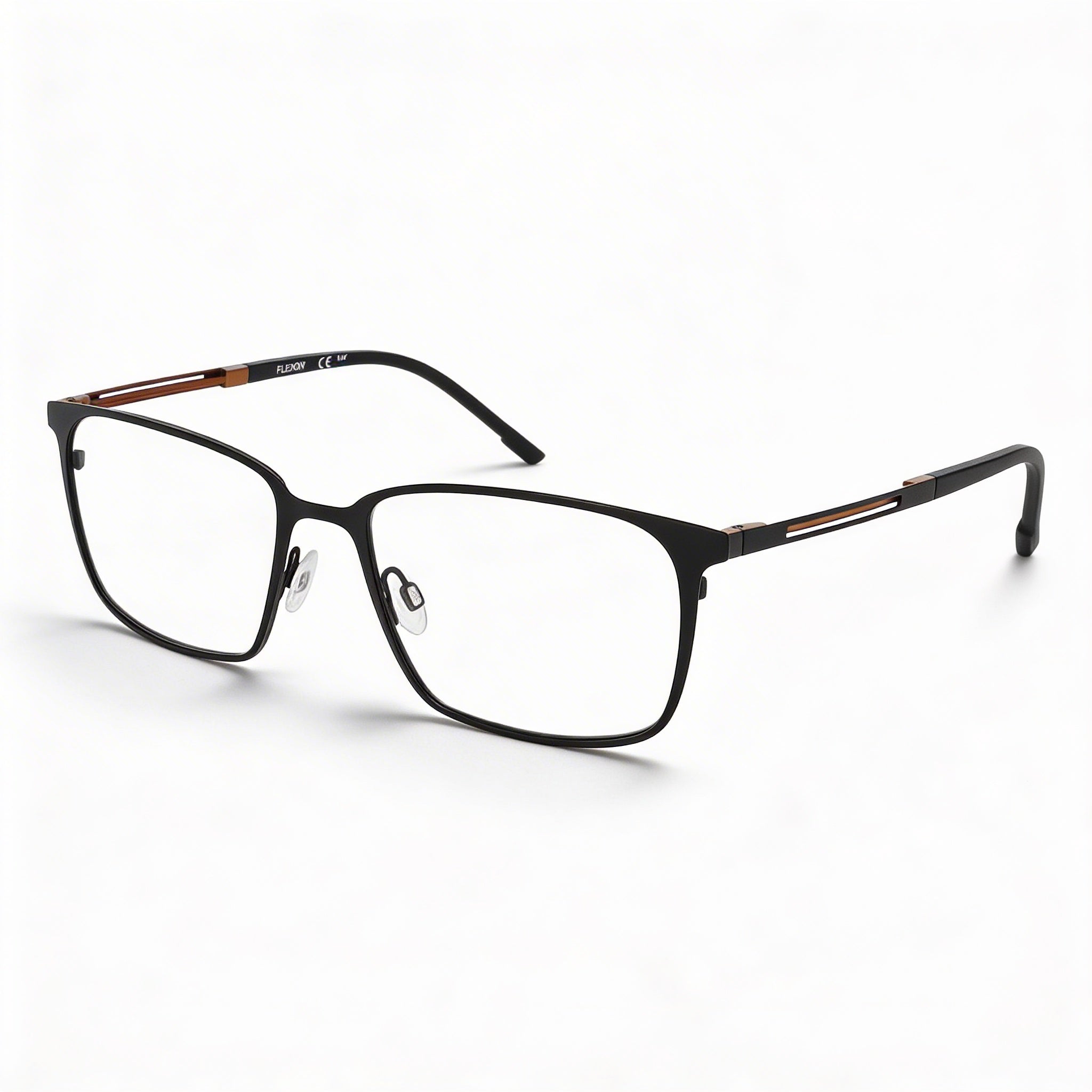 Flexon E1159 Unisex Acetate Matte Black Eyeglasses 54-18-145, Photo 1