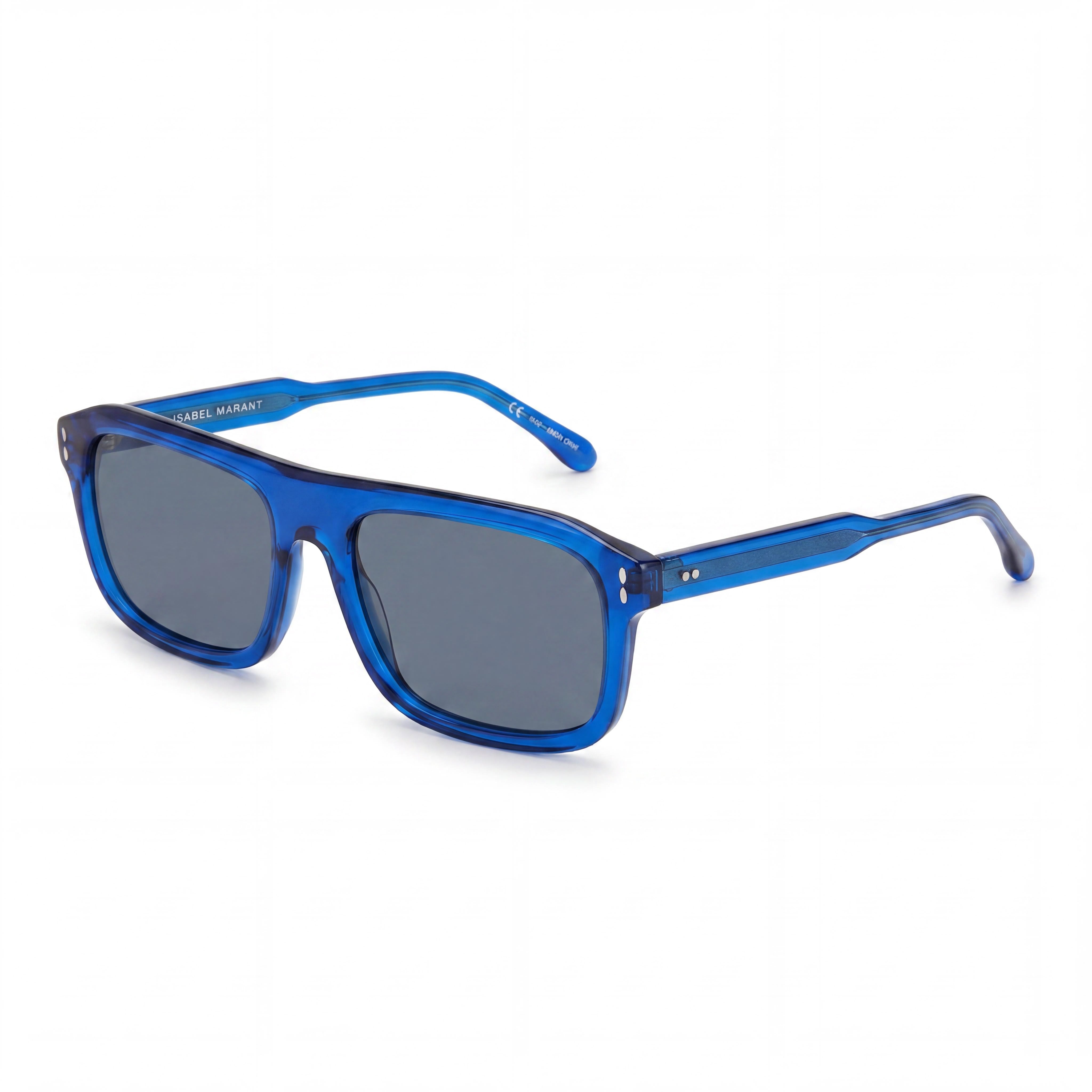 Isabel Marant Thin Fancy Acetate Unisex Blue Plastic Frame UV Protected Sunglasses 56mm, Photo 1