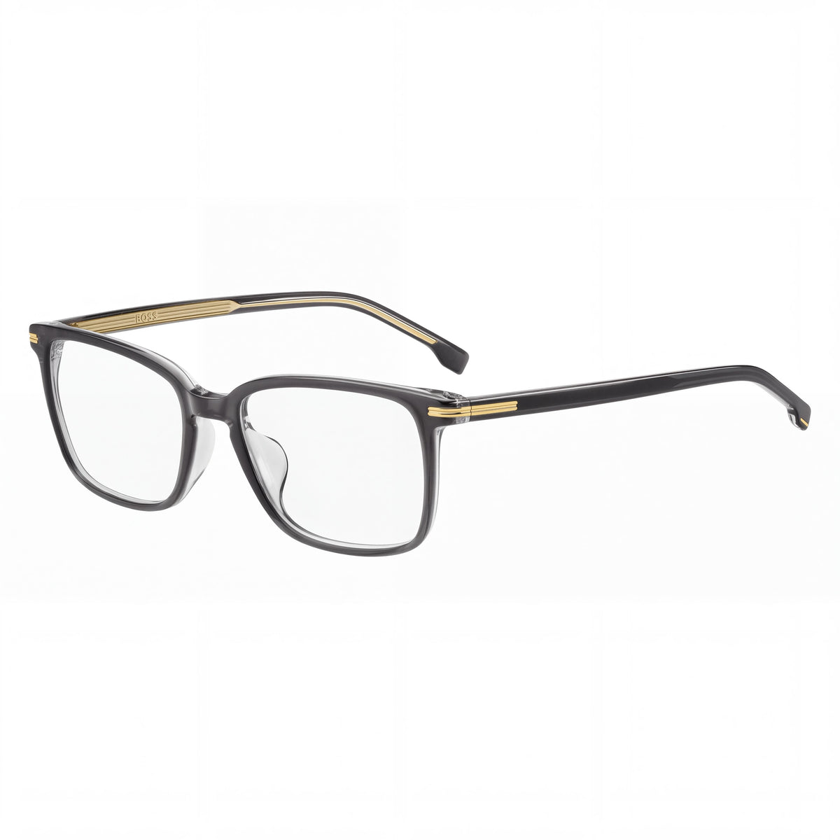 Hugo Boss 1670/F Men's Classic Black Gray Ecological Oil Frame, Multicolor Non-Polarized Polycarbonate Lens Eyeglasses 55mm, Photo 1