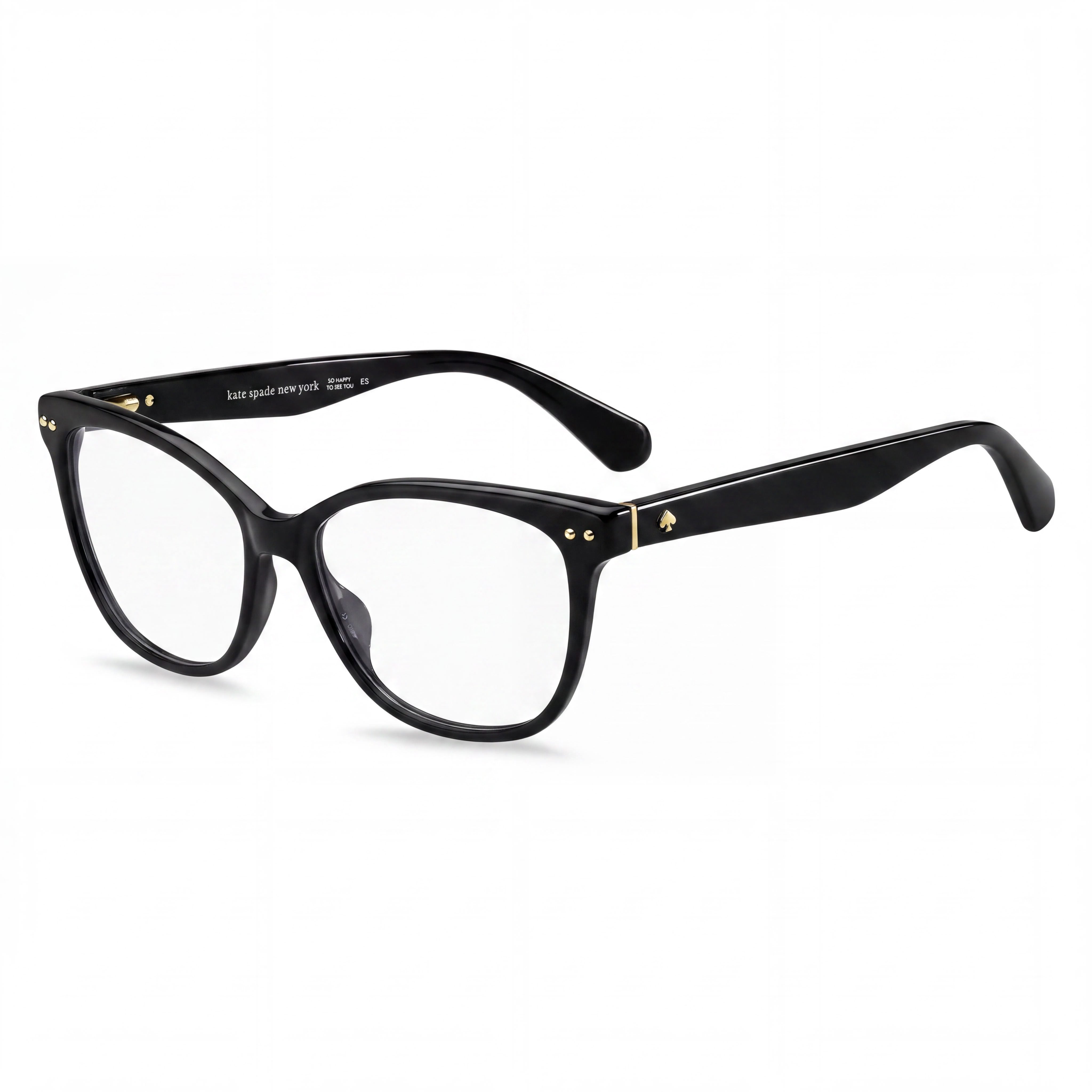 Gafas de mujer kate spade new york, montura de acetato negra plateada, lentes no graduadas negras, 53-16-140, Photo 1