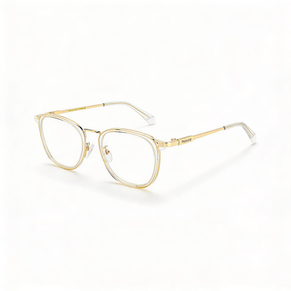 Gafas ópticas Polaroid Pld D439/G para mujer, montura inyectada en dorado cristal, ancho de lente de 52 mm