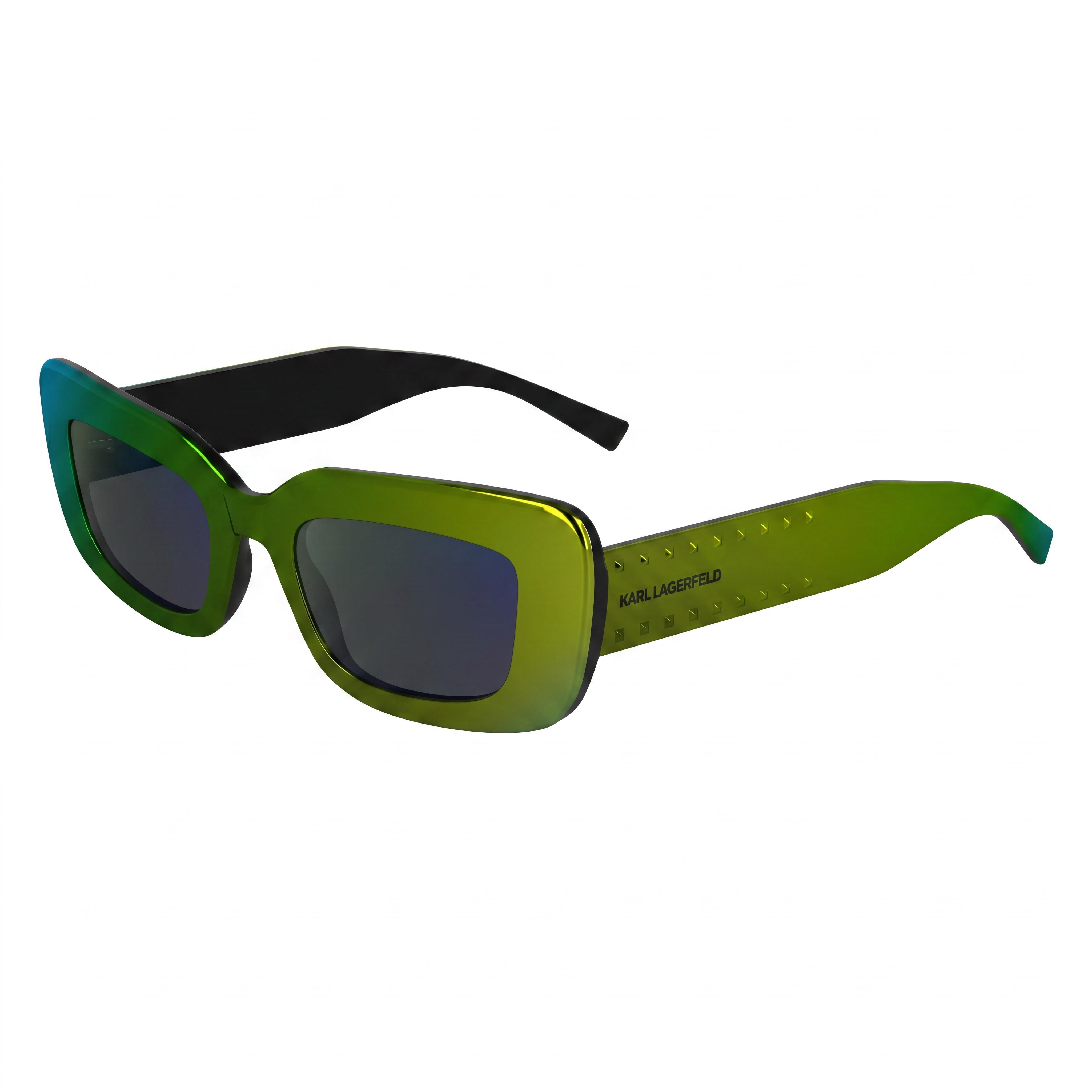Karl Lagerfeld Kl6164s Women's Plastic Eyewear Mirror Green Frame Smoke Green Mirror Lenses Non-Polarized UV Protection Size M, Photo 1