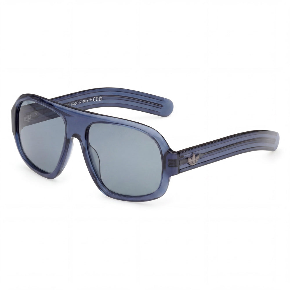 Adidas Originals Or0125 Men's Sunglasses, Shiny Light Blue Frame, Lens Width 59mm, Bridge Width 16mm, Temple Length 140mm