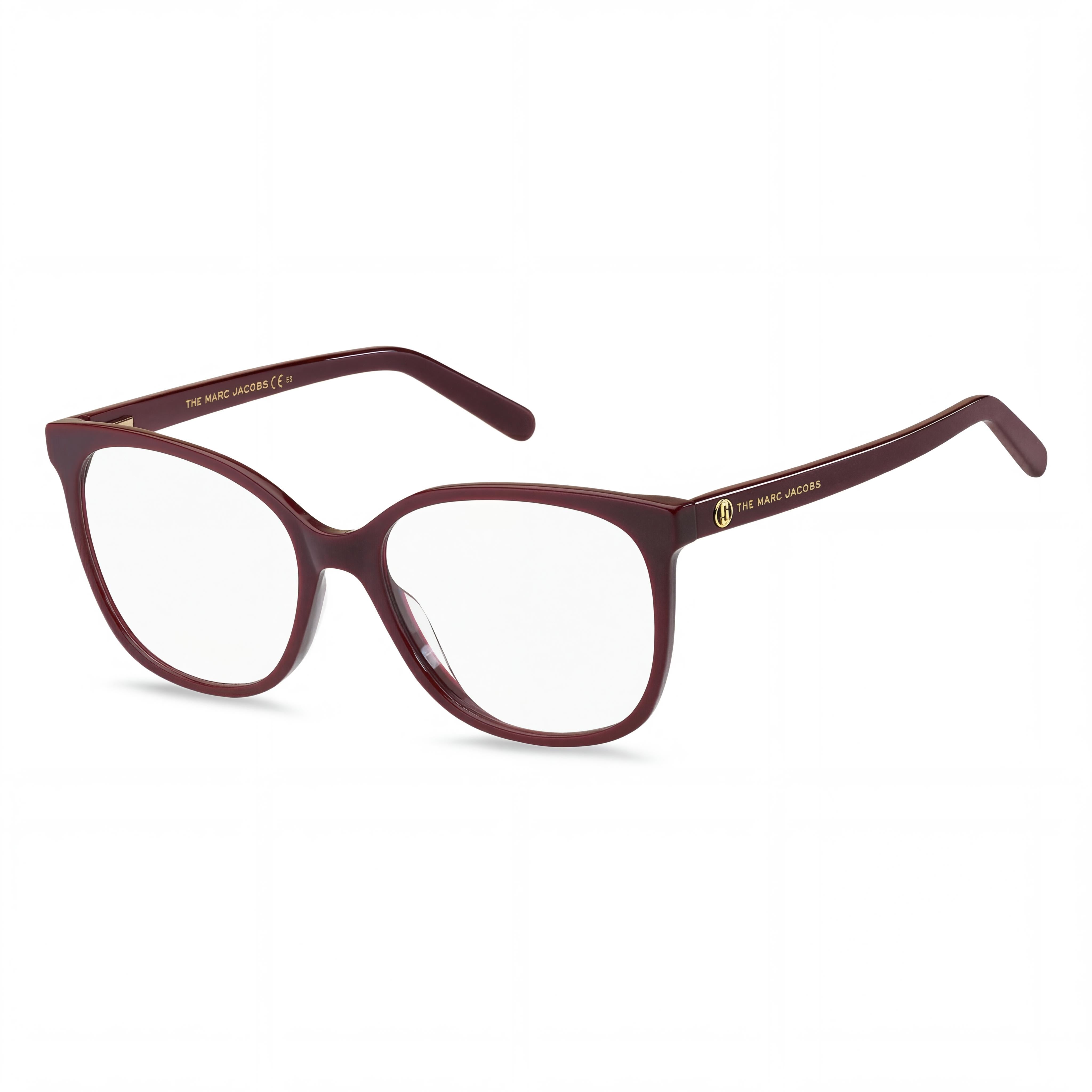 Marc Jacobs Women's Modern Collection Acetate Frame Eyewear with Non-Polarised Polycarbonate Lenses, Burgundy, 53mm, Photo 1