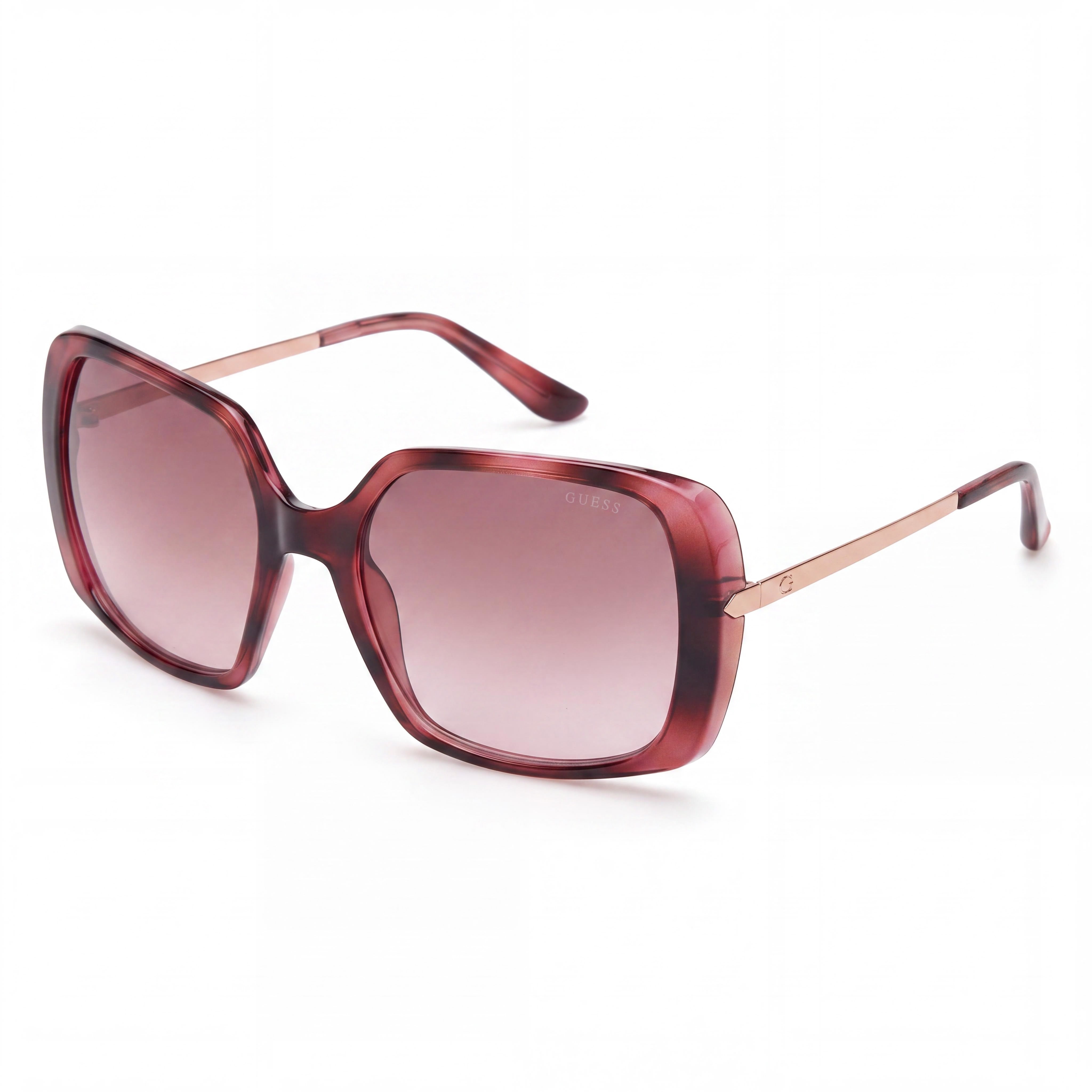 GUESS Classic Women's Injected Plastic Pink Gradient Bordeaux Frame Pink Lens UV400 Protection 60mm, Photo 1