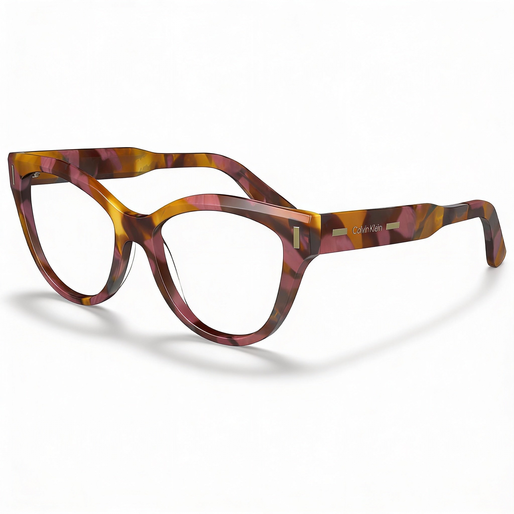 Calvin Klein Modern Unisex Sunglasses with Havana Rose Acetate Frame & Polycarbonate Lenses, 53mm Lens Width, Photo 1
