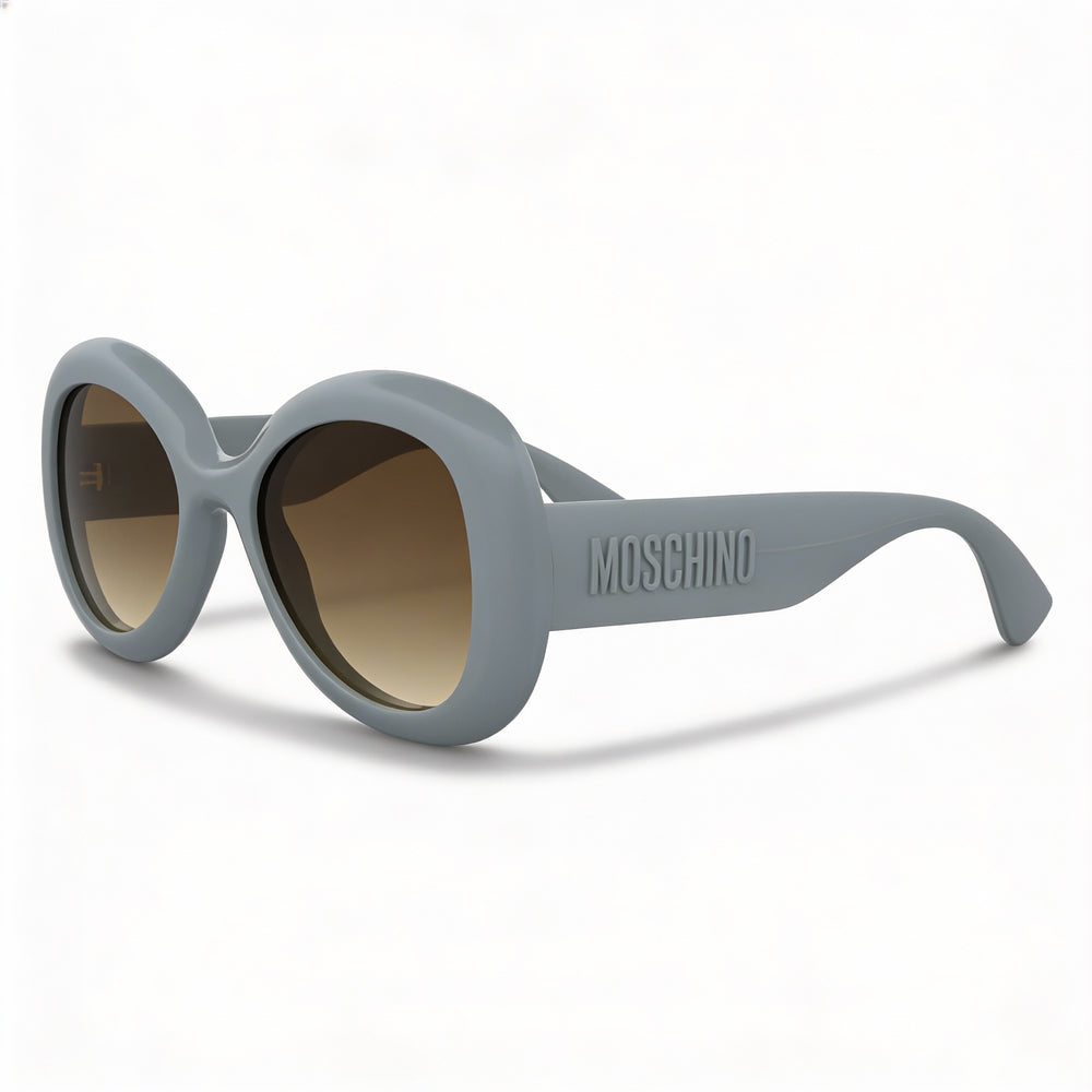 Moschino Casual Women's Azure Frame Brown Shaded Lens Sunglasses CELLULOSE PROP. INJ 54-22-140