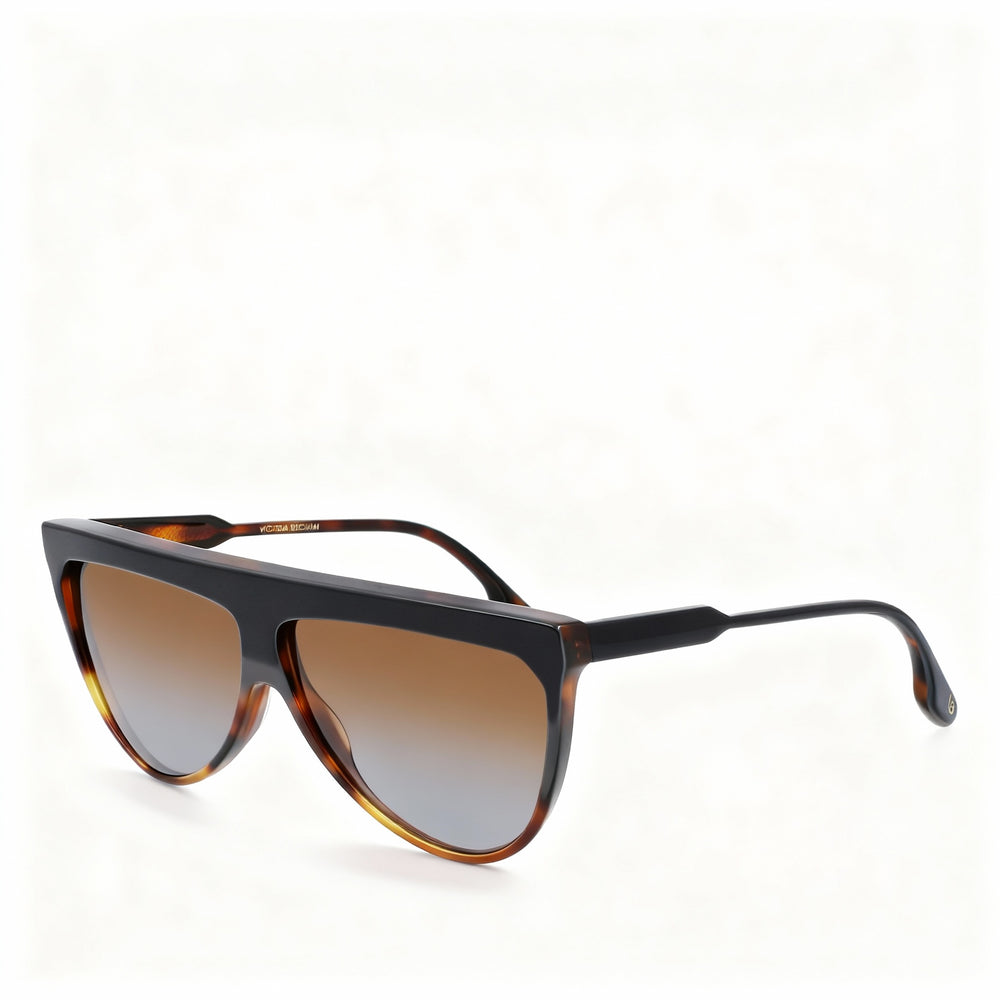 Victoria Beckham Modern Women's Black Tortoise Acetate Pilot Frame Non-Polarized UV Protection 65mm Sunglasses