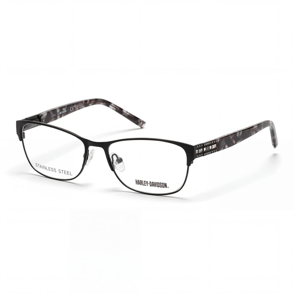 Gafas Harley-Davidson Hd0540 de metal para mujer, sin graduar, en negro mate, habana y perla, 54 mm