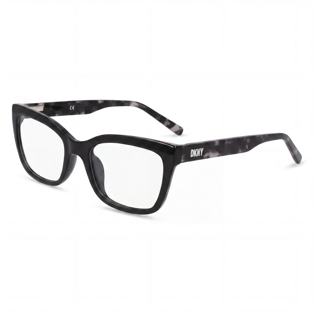 DKNY Dk5068 Women's Black Crystal Injected Frame Optical Frames with Polycarbonate Lenses 52-19-140