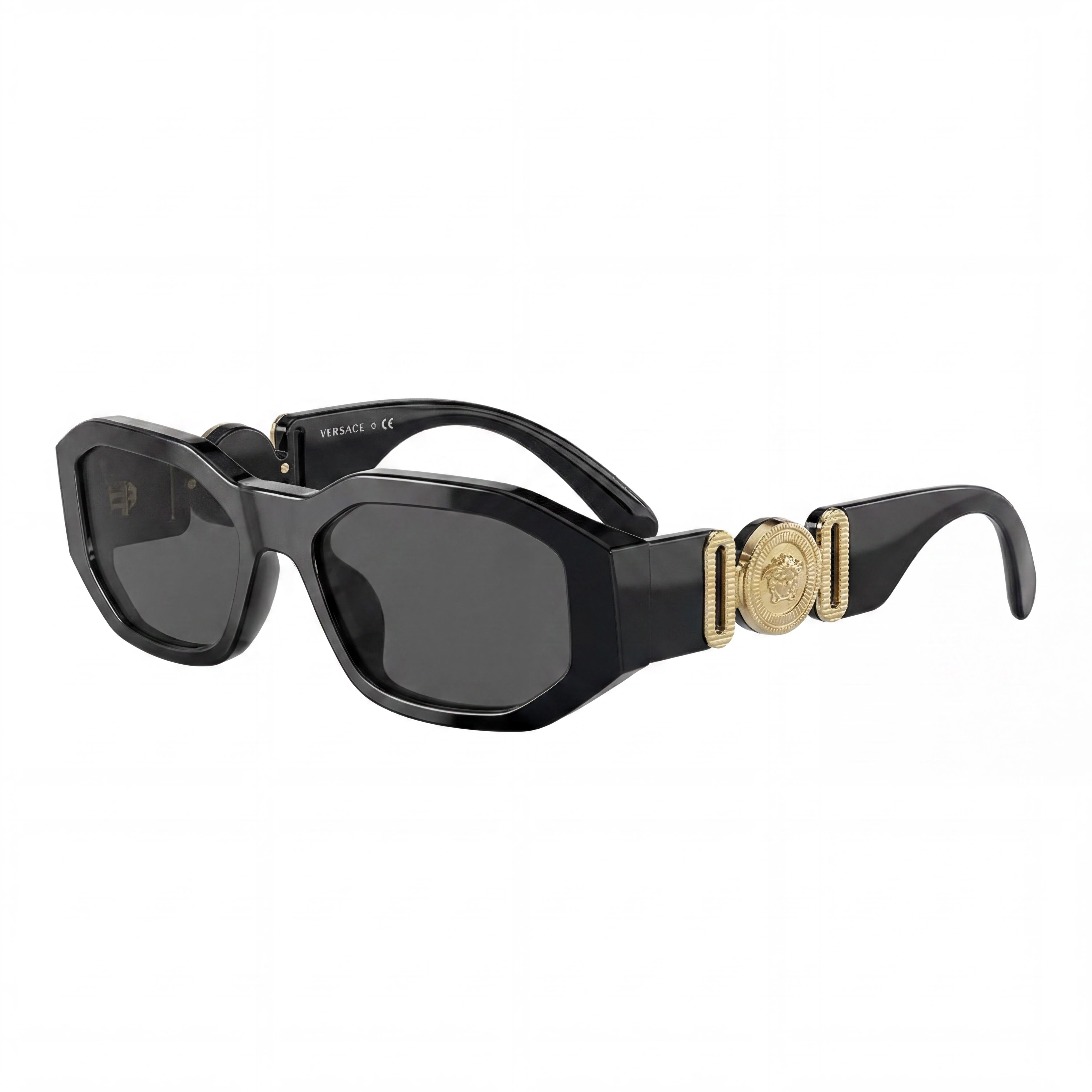 Versace Classic Unisex Multi-Coloured Compound Frame Composite Dark Grey Lens Sunglasses, Lens Width 48mm, Photo 1