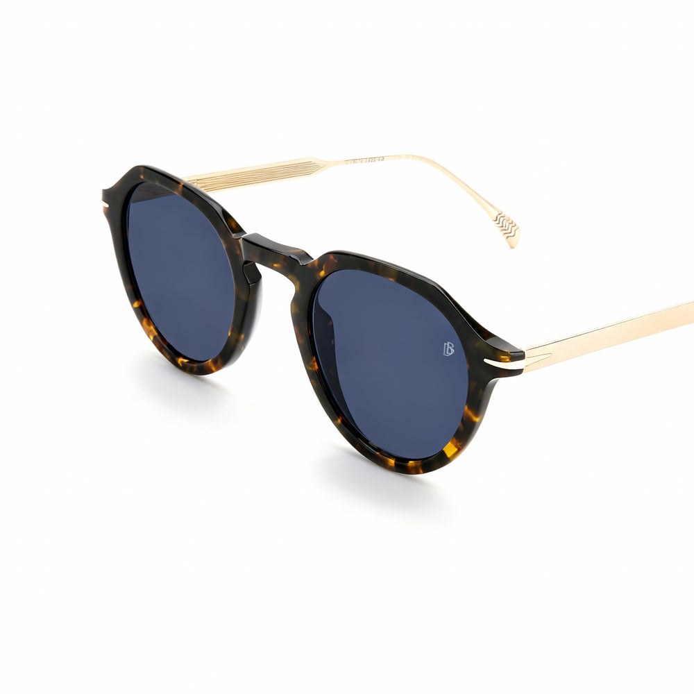Gafas de sol David Beckham DB 1098/S Classic de acetato color oro habano para hombre, de policarbonato, no polarizadas, de 49 mm