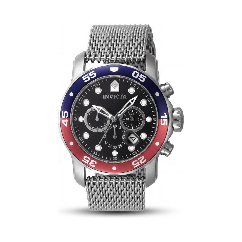Reloj Invicta Pro Diver 47630 para hombre, cronógrafo de acero inoxidable con bisel azul, rojo y negro, 48 mm