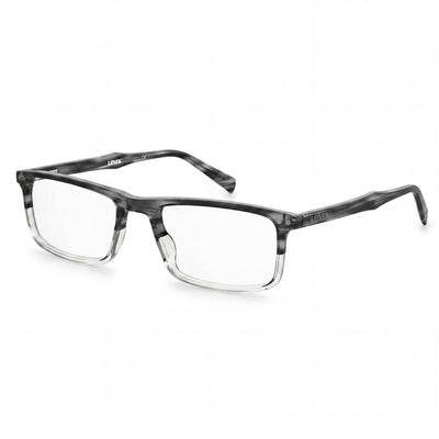 Gafas de vista Levi's LV 5020 para hombre, rectangulares, de polimetilmetacrilato, no polarizadas, transparentes, blancas y grises, de 55 mm