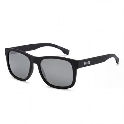Hugo Boss B1568s Men's Sunglasses, Matte Black Lightweight Frame, UV Protected Lenses, Size 55-18-145