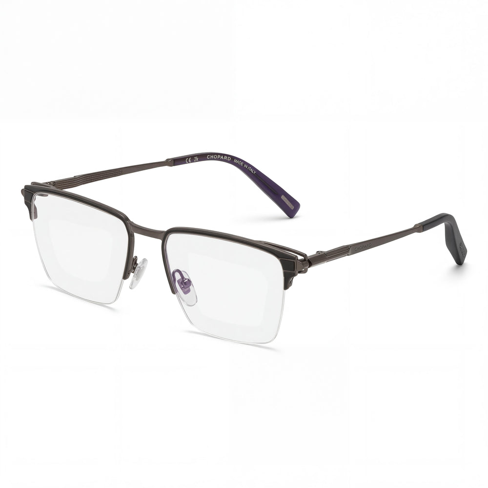 Chopard Vchl20v Unisex Metal Optical Frames in Yellow Gold with Black Parts, 54mm Lens, Clear Demo Lenses, Prescription Ready
