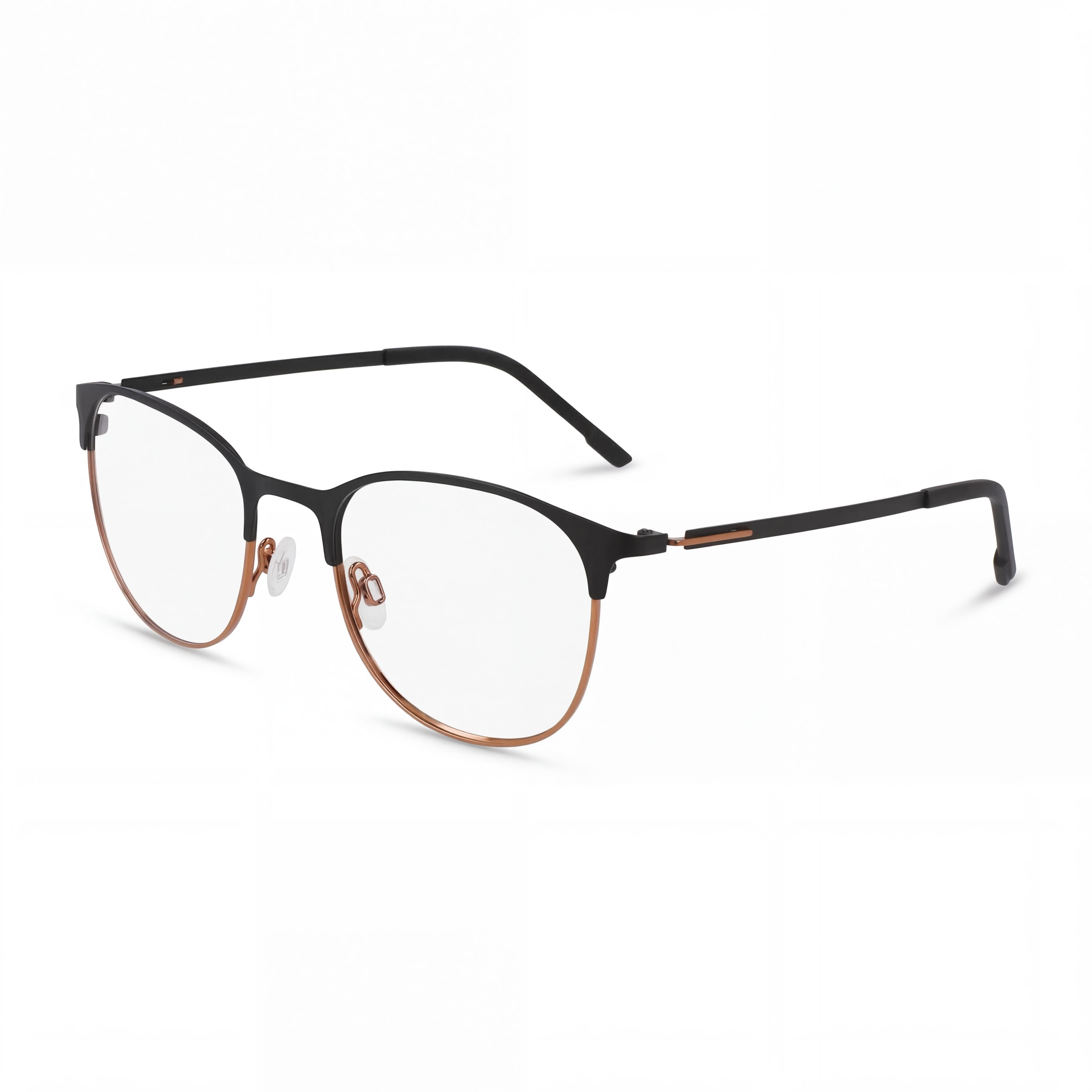 Gafas Flexon Casual Unisex de Titanio con Lentes Transparentes de Demostración, Aptas para Receta, Negro Mate 30-130-80, Photo 1