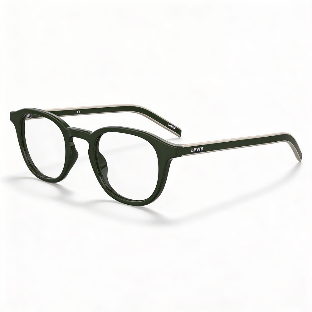 Gafas de sol unisex Levi's Lv 1029 con montura de plástico y lentes de policarbonato, graduadas, color verde, talla 48 mm