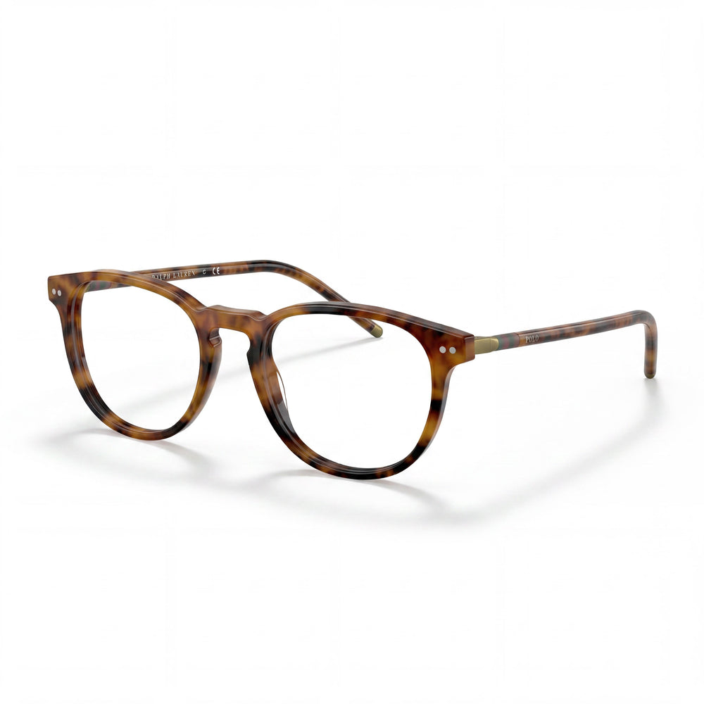 POLO RALPH LAUREN Ph2225 Montura para Gafas de Hombre, Fabricada en Acetato Brillante Habana Oscuro, Ancho de Lente 52mm