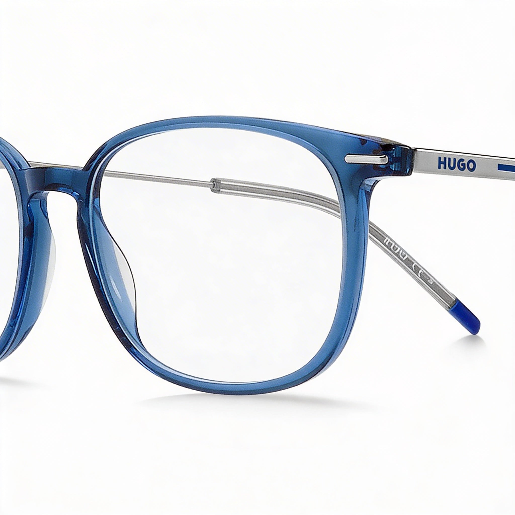 Gafas HUGO Hg 1205 de estilo moderno para hombre con montura de magnesio azul - Lente 54 mm, Puente 17 mm, Varilla 145 mm, Photo 2