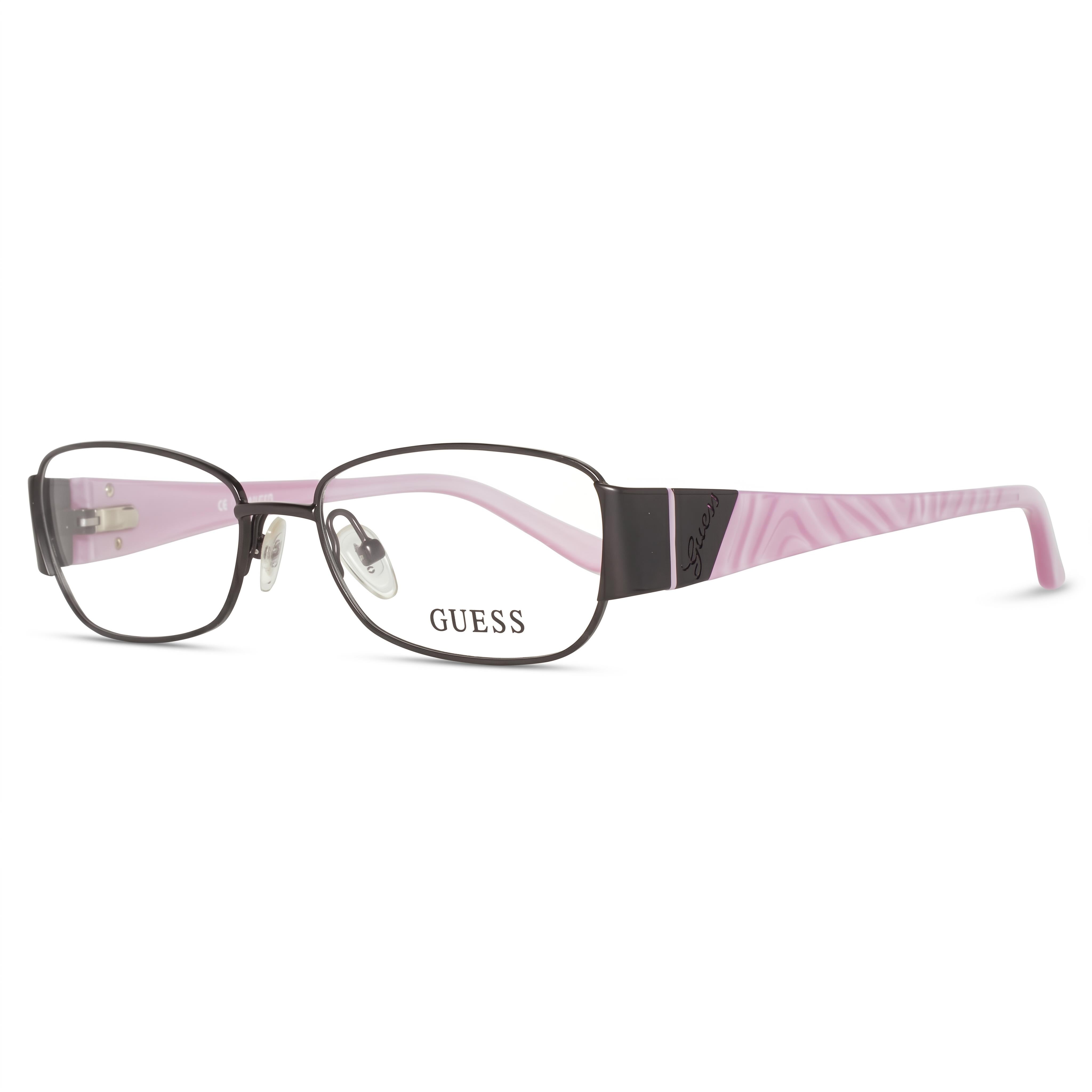 Gafas ópticas GUESS GU2307 52B84 para mujer, rectangulares, metálicas, color negro y rosa, 52-15-140 mm, Photo 1