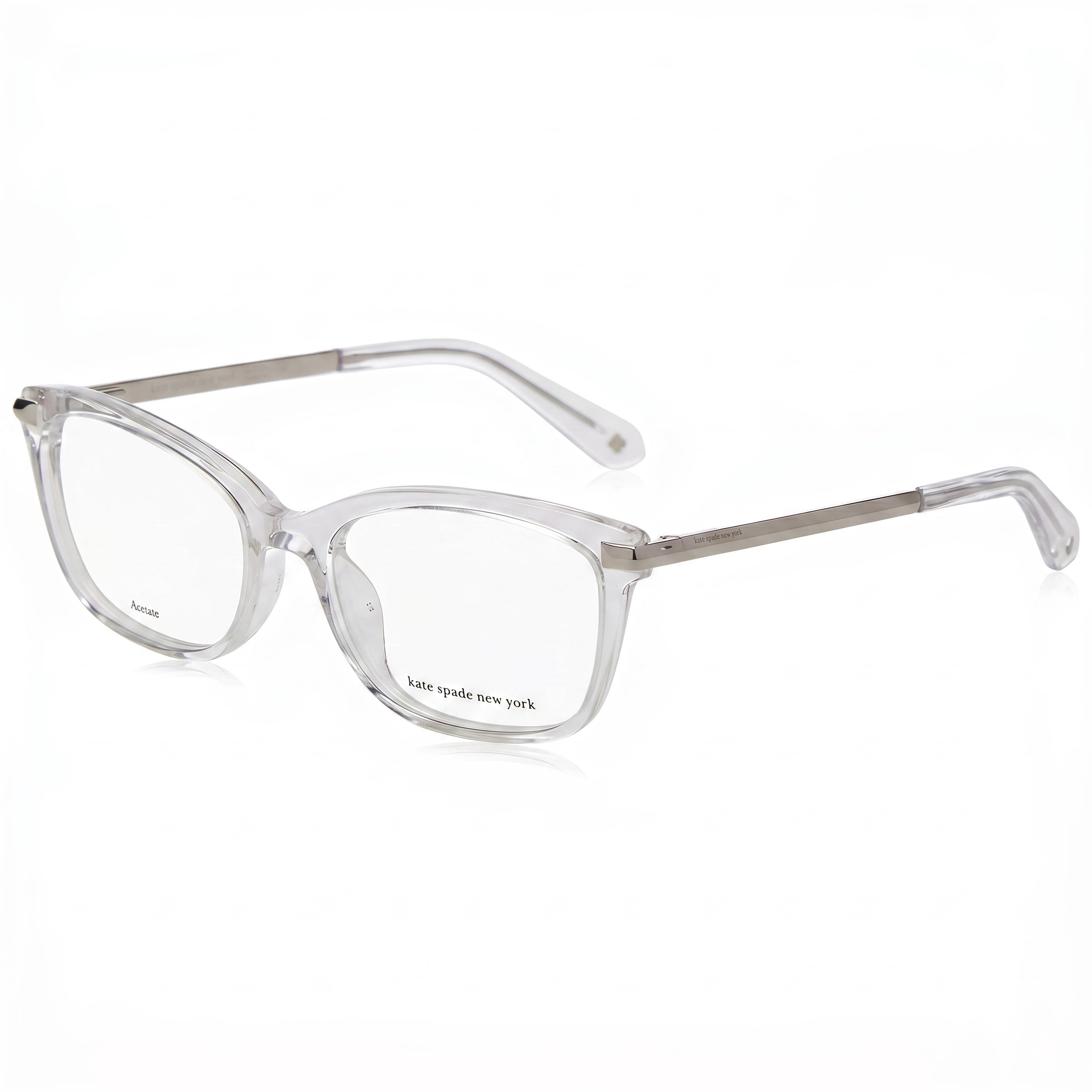 kate spade new york Vicenza Women's Eyeglasses with Clear Square Full Rim Acetate Frame, 51mm Lens Width, Photo 1
