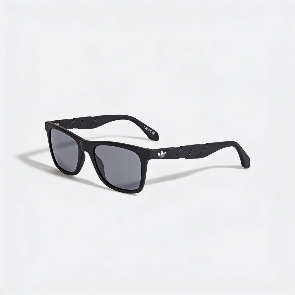 Adidas Unisex 100% UV Protective Matte Black Plastic Frame Smoke Polycarbonate Lens Sunglasses 53-18-145