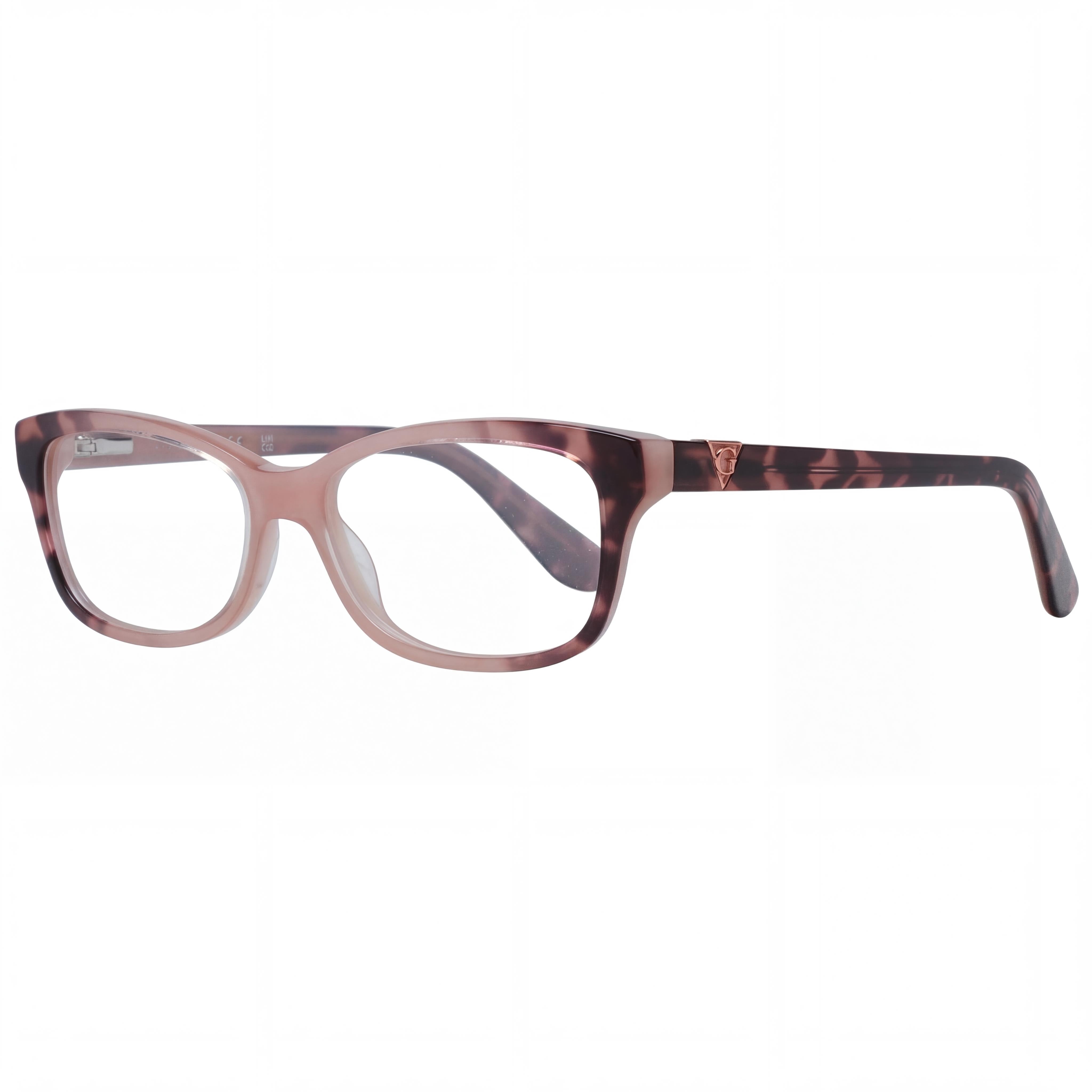 Guess Women's Modern Collection Eyeglasses with Pink Plastic Frame and Clear Lenses, 50mm Lens Width, 14mm Bridge Width, 140mm Temple Length, Photo 1