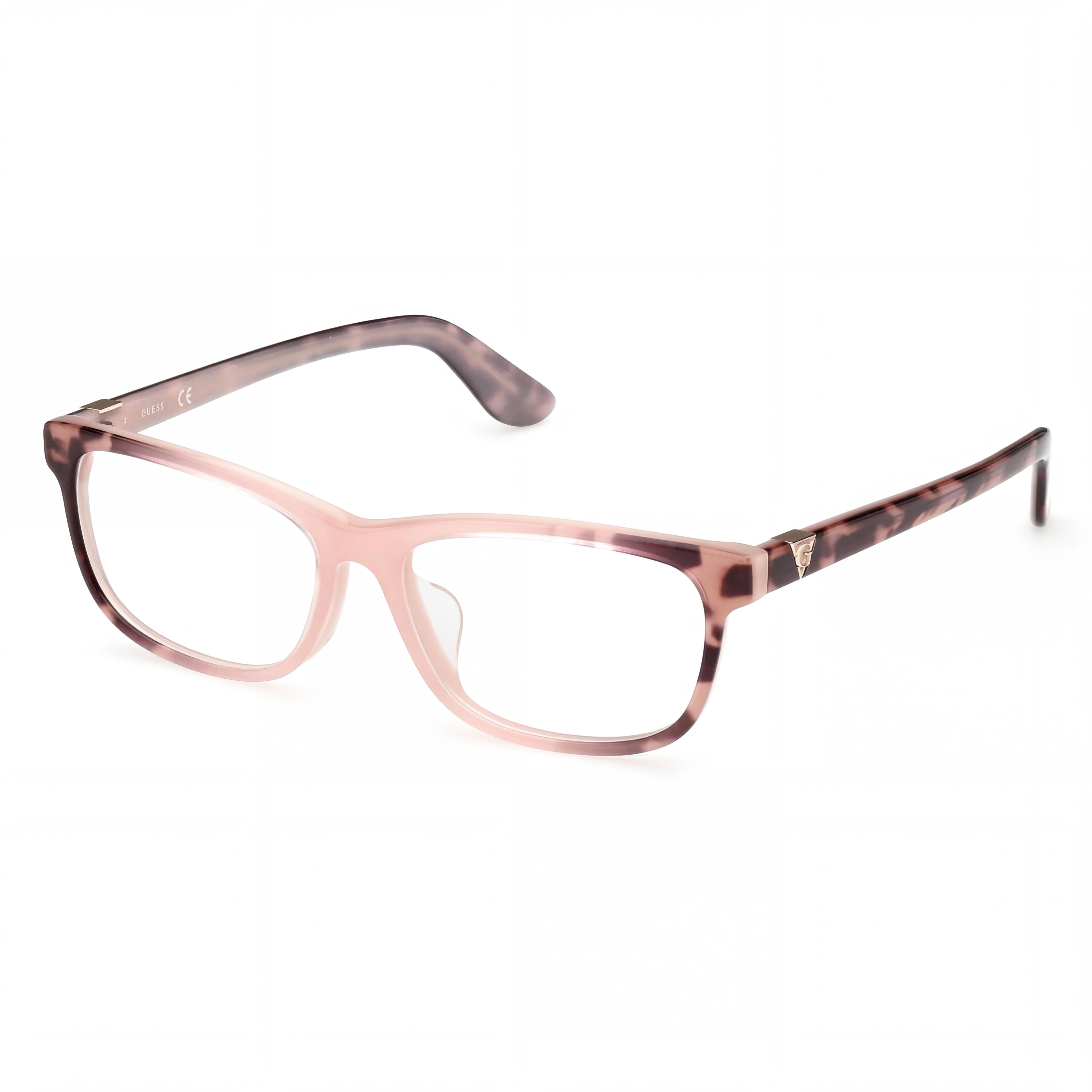 Monturas de gafas graduadas GUESS para hombre en color rosa con lentes transparentes de demostración. Lentes graduadas listas para reemplazo con lentes personalizadas., Photo 1