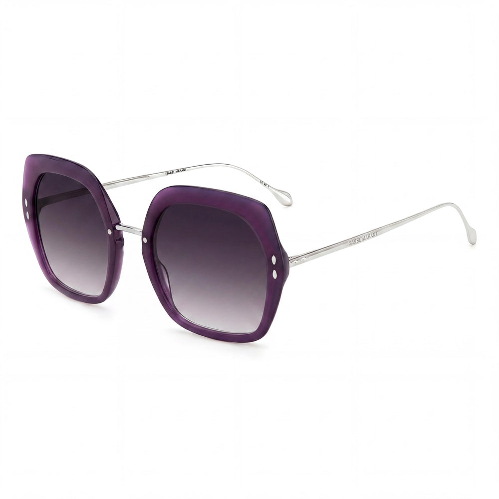 Isabel Marant Modern Women's Polyamide Frame Violet Silver UV Protection Sunglasses 55mm Lens Width