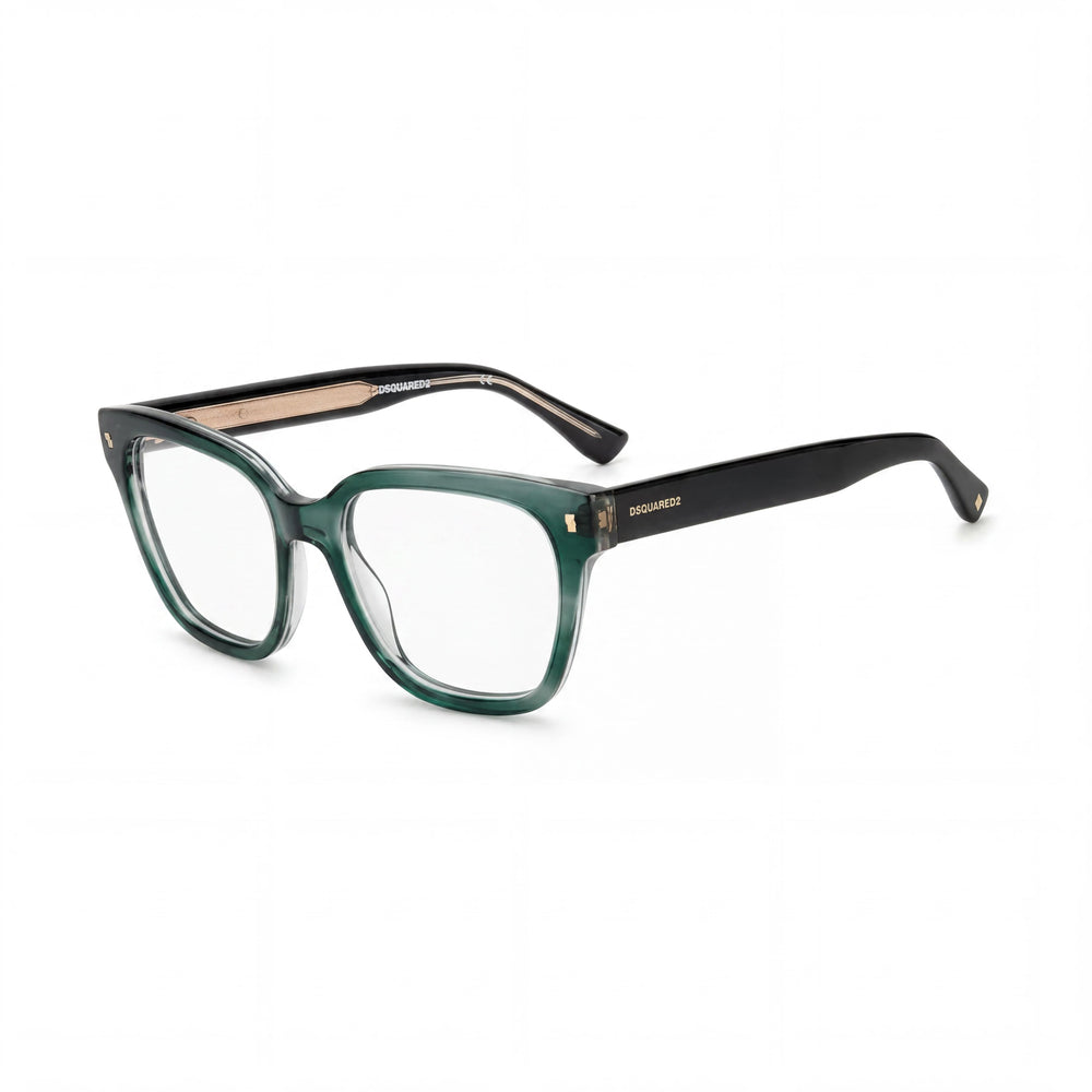 Dsquared2 D2 0025 Women's Striped Teal Acetate Eyewear, 51mm Lens Width, 18mm Bridge, 145mm Temple