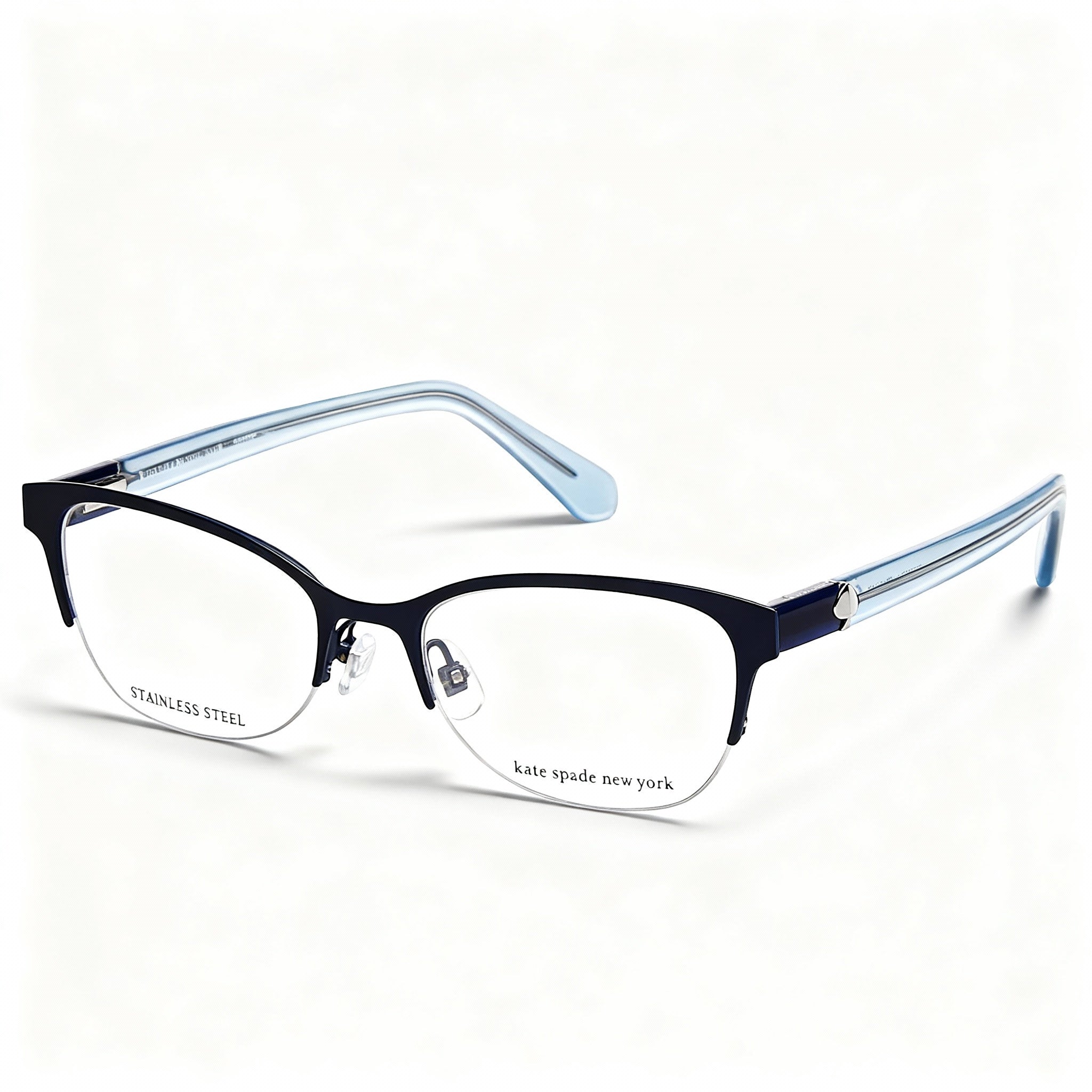 kate spade new york Ferrara Women's Stainless Steel Blue Non-Polarized Lens Sunglasses 51mm