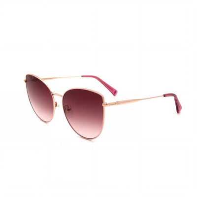 Gafas de sol Longchamp LO158S para mujer, estilo ojo de gato, metal, oro rosa, protección UV, 60 mm