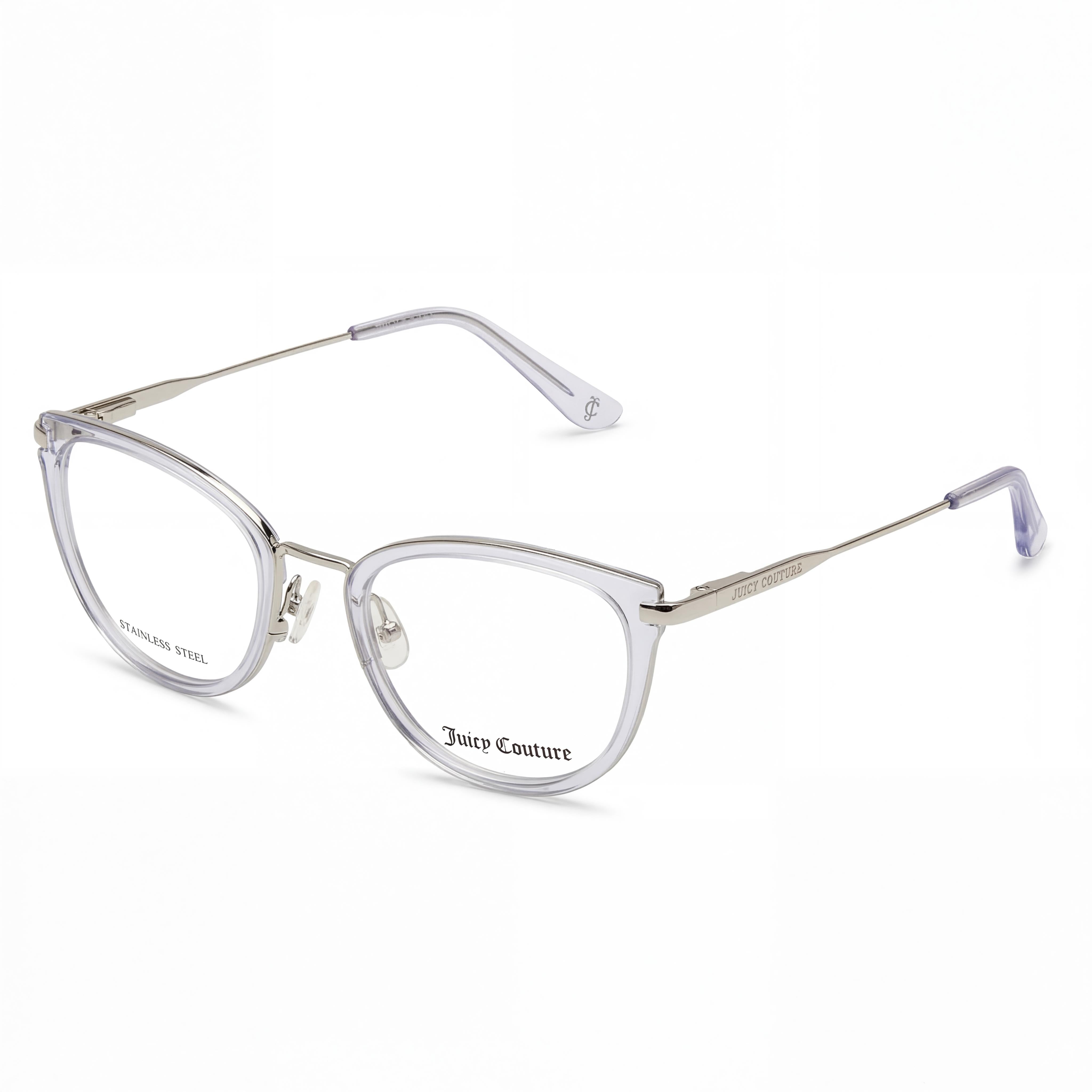 Gafas de sol Juicy Couture Modern Cat Eye para mujer, montura de poliamida azul celeste transparente, 50 mm, Photo 1