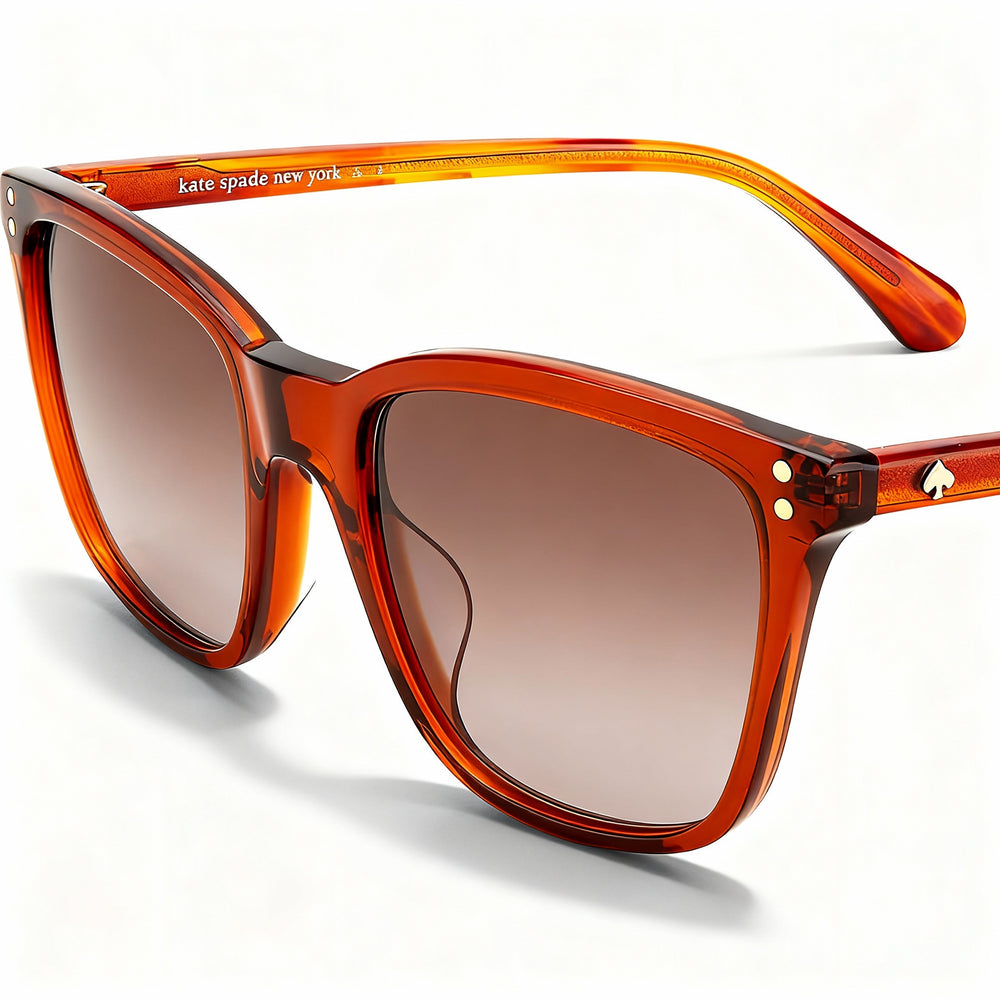 kate spade new york Pavia/G/S Women's Brown Shaded Plastic Non-Polarized Gradient Sunglasses 55/19/140