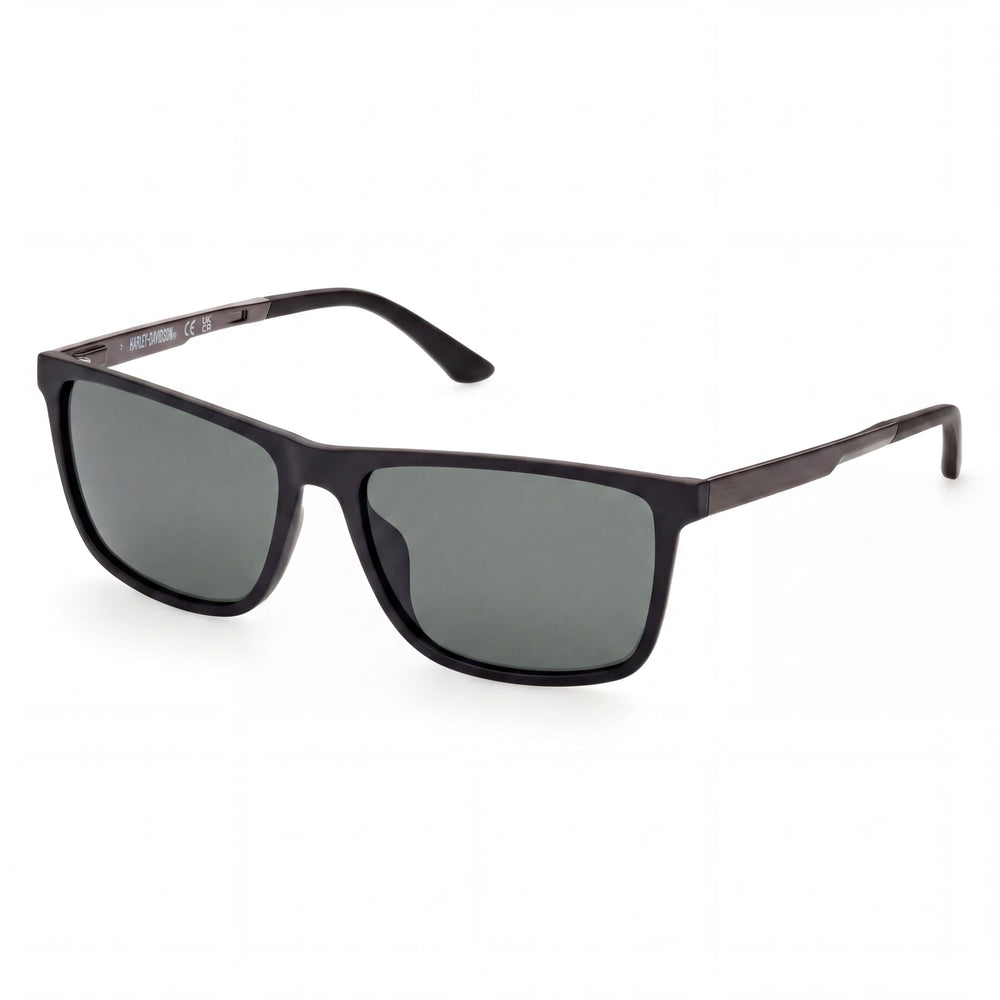 Gafas de sol Harley-Davidson Hd0970x para hombre, con montura inyectada en negro mate, protección UV, 58 mm