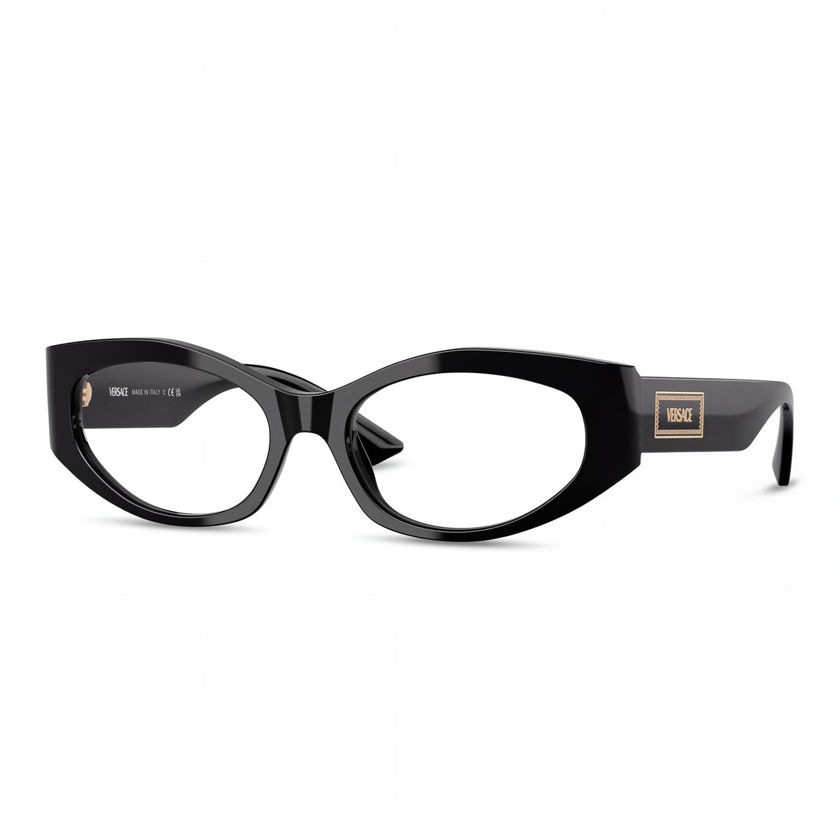 Versace Classic Women's Black Acetate Frame Optical Eyeglasses with Polycarbonate Demo Lenses 51mm, Photo 1