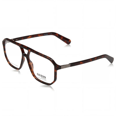 Guess Women's GU8252 Navigator Dark Havana Plastic Demo Eyeglasses 57-14-145