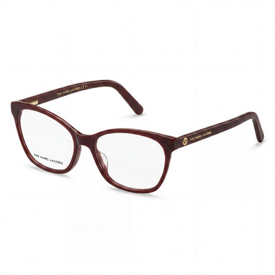 Gafas Marc Jacobs Marc 539 unisex con montura de plástico burdeos y lentes de policarbonato, ancho de mica 54 mm